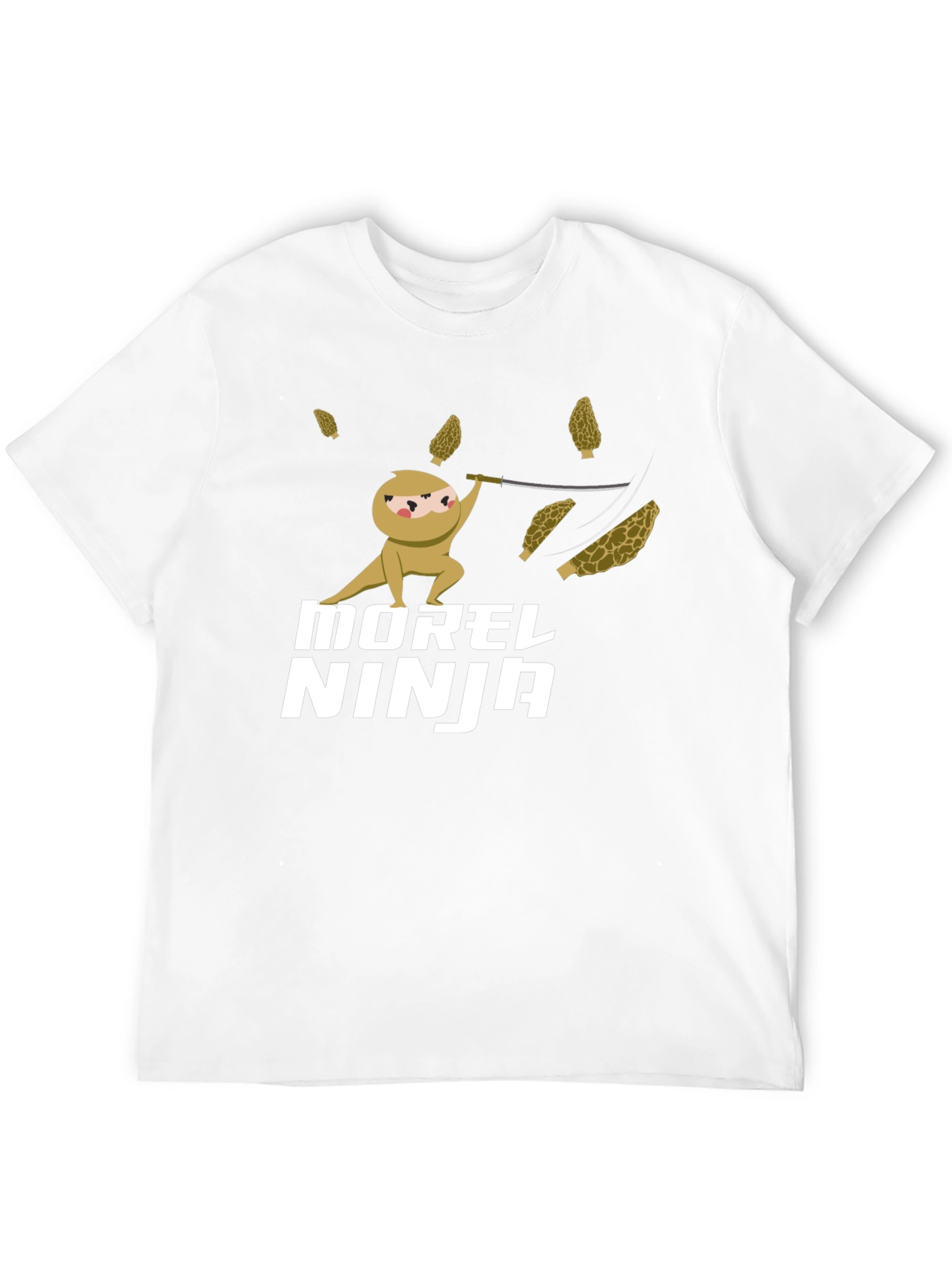 Morel Ninja T-Shirt - Funny Mushroom Hunter Tee