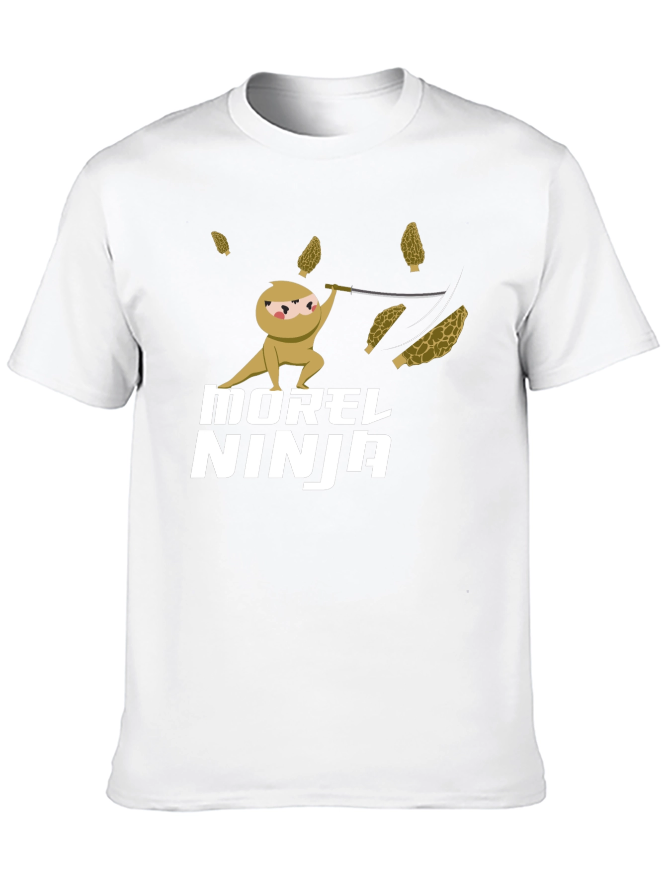 Morel Ninja T-Shirt - Funny Mushroom Hunter Tee