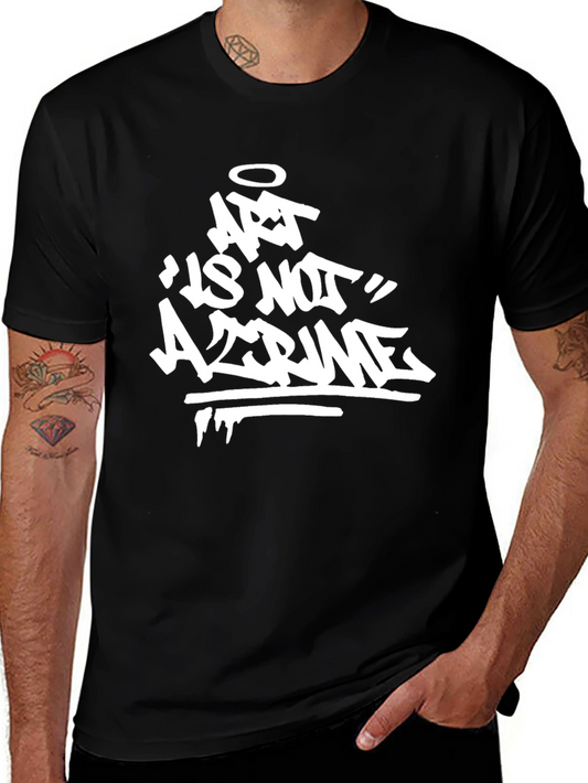 Art Is Not A Crime Graphic Tee - Black T-Shirt