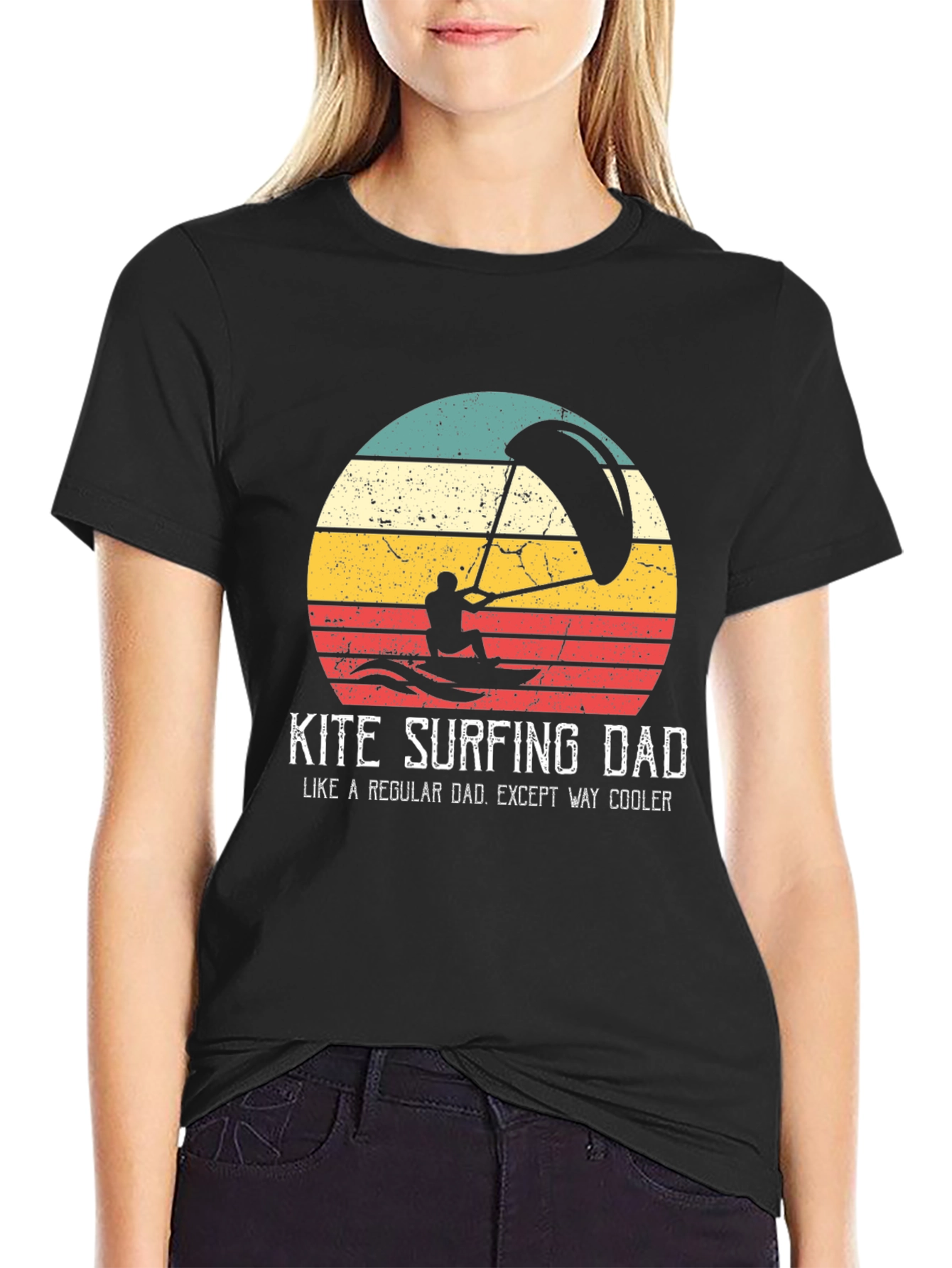 Kite Surfing Dad T-Shirt - Cool Dad Tee
