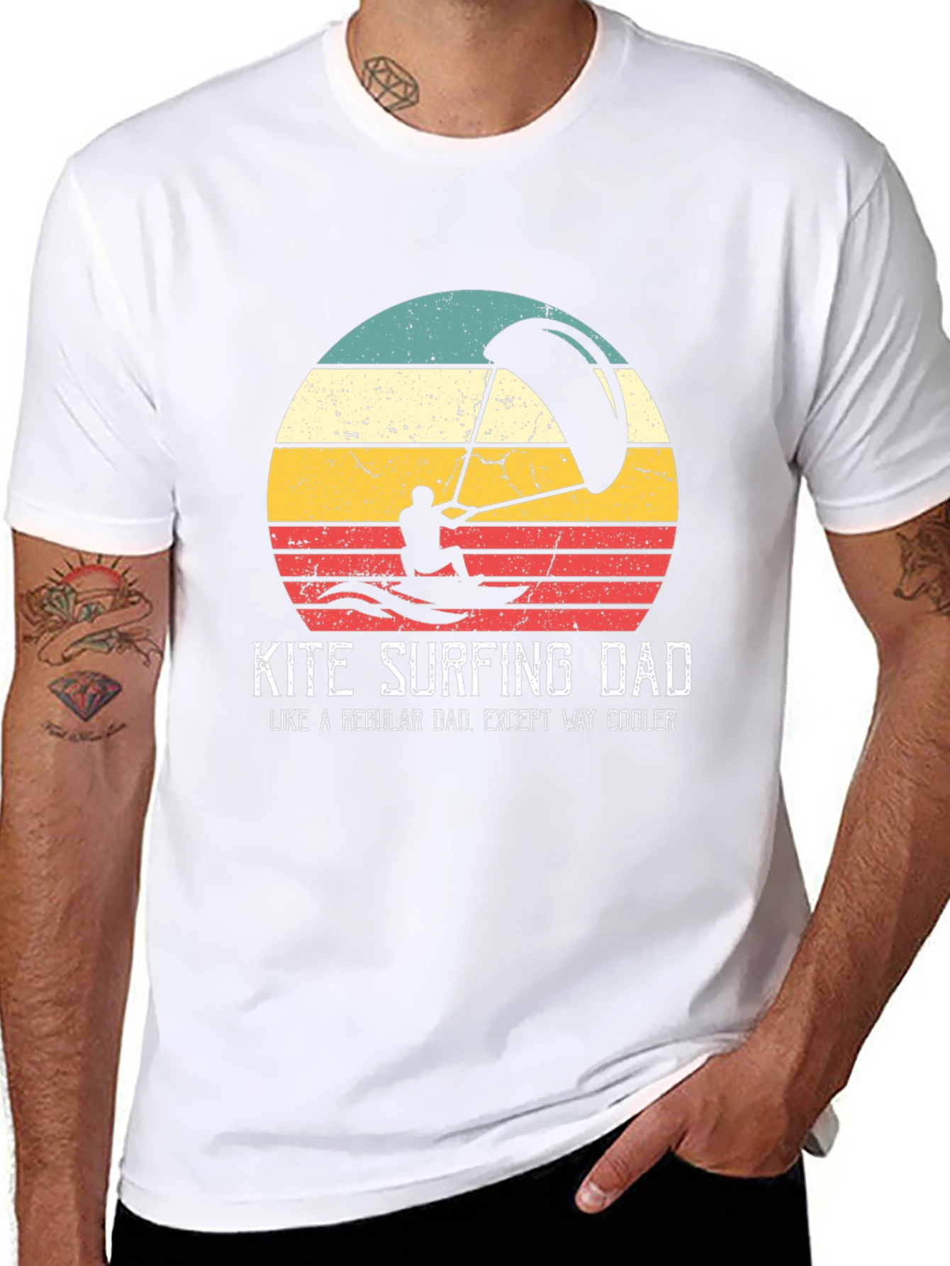 Kite Surfing Dad T-Shirt - Cool Dad Tee
