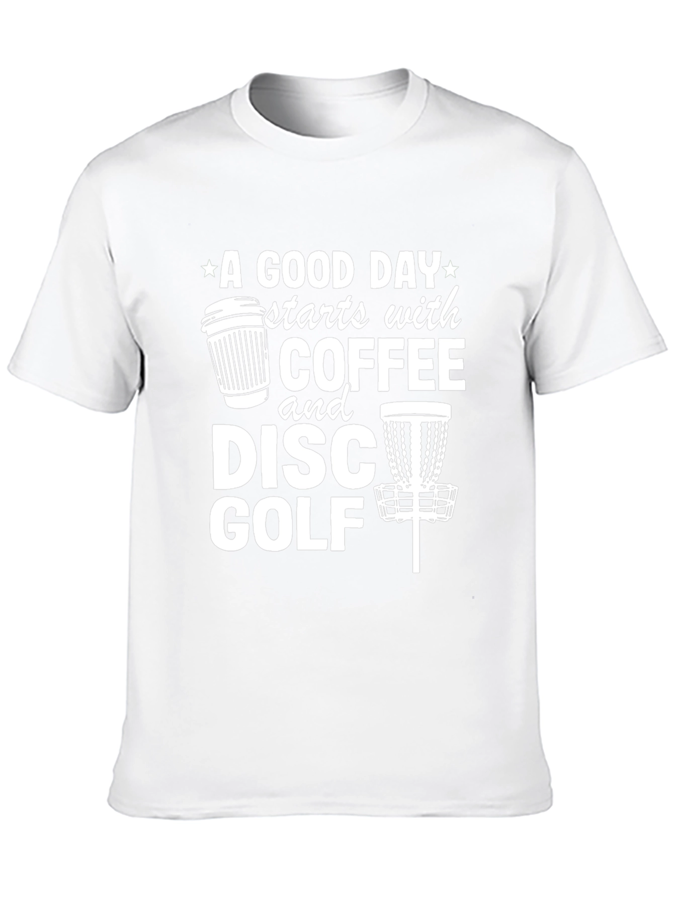 Coffee & Disc Golf T-Shirt | Black Graphic Tee