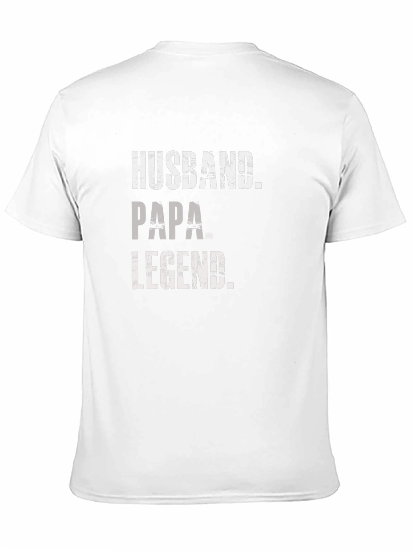 Husband Papa Legend Graphic Tee - Black