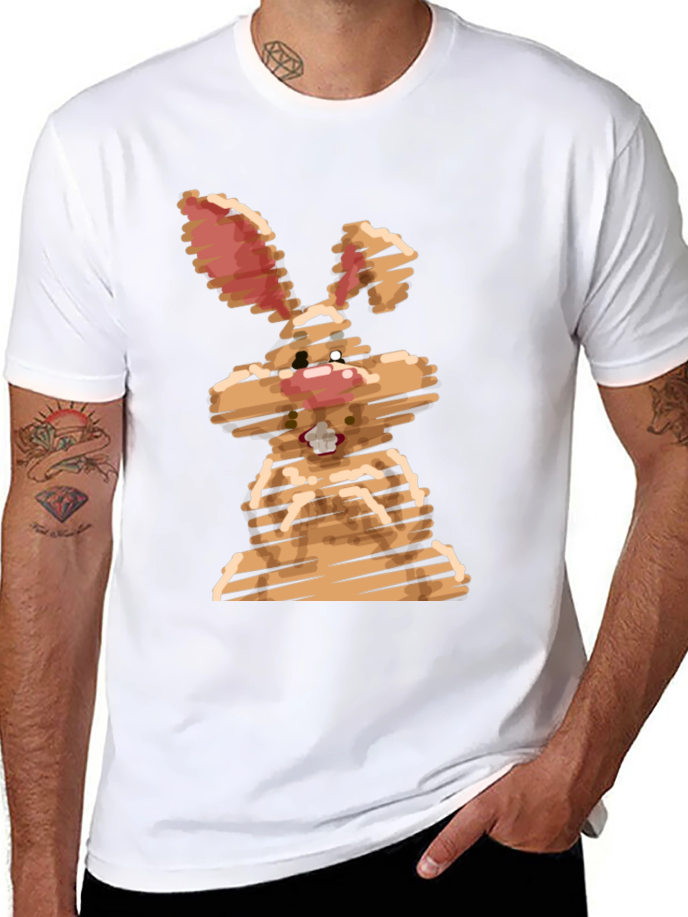 Cool Bunny Graphic Tee - Unisex Black Shirt