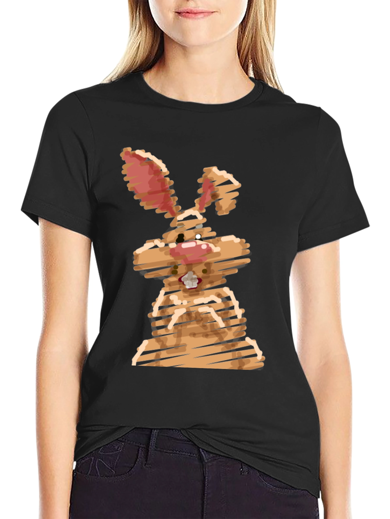 Cool Bunny Graphic Tee - Unisex Black Shirt