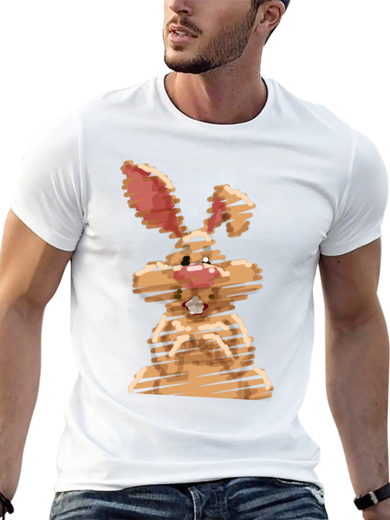 Cool Bunny Graphic Tee - Unisex Black Shirt
