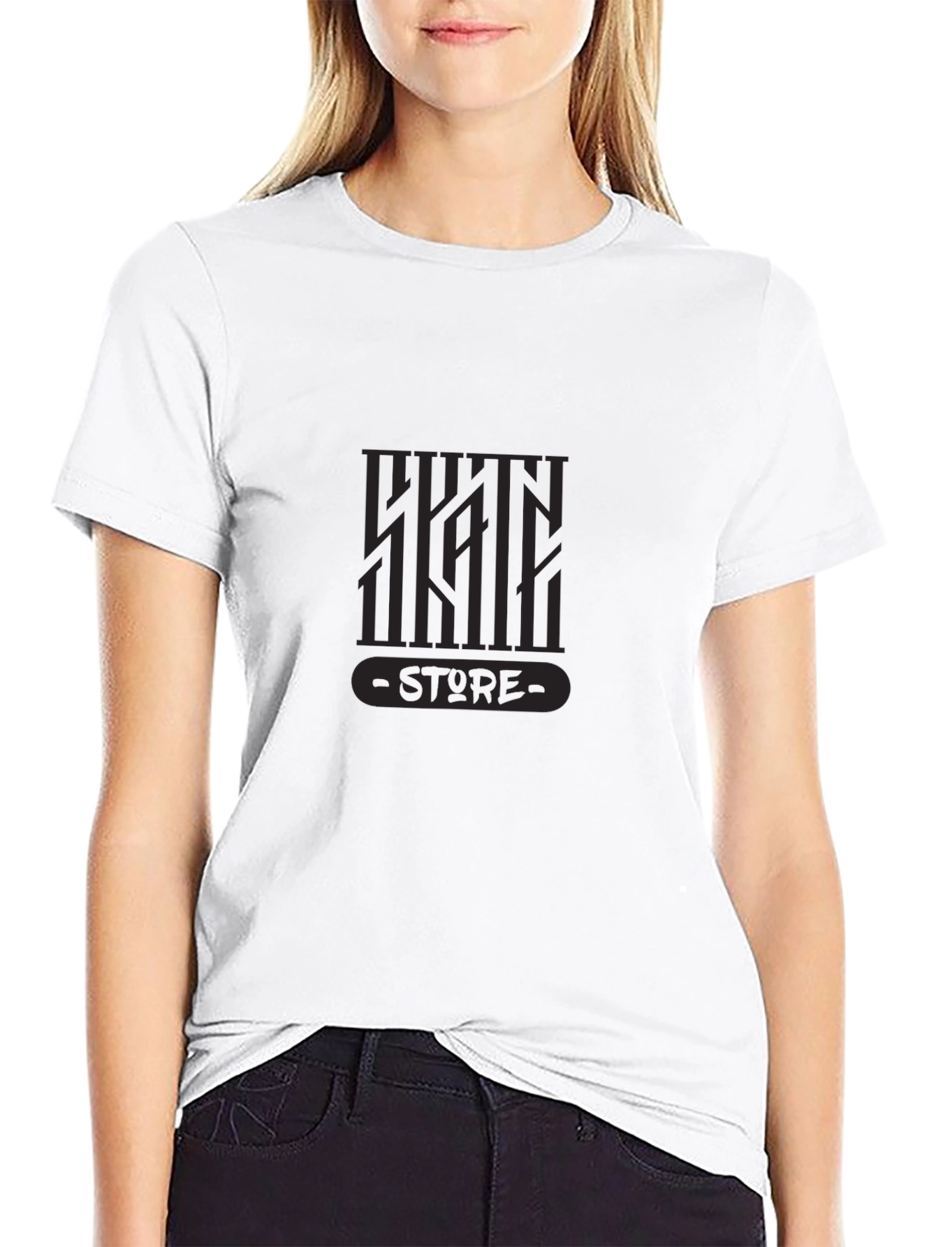 Black Graphic Tee - Abstract Design T-Shirt