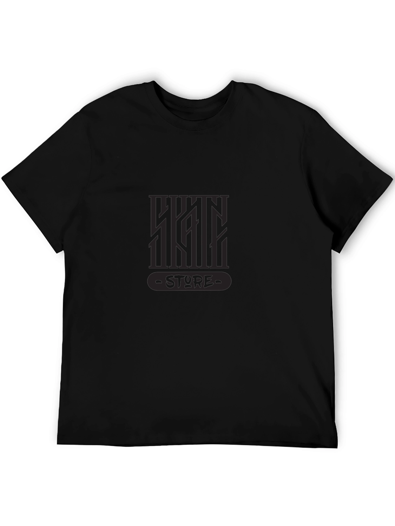 Black Graphic Tee - Abstract Design T-Shirt