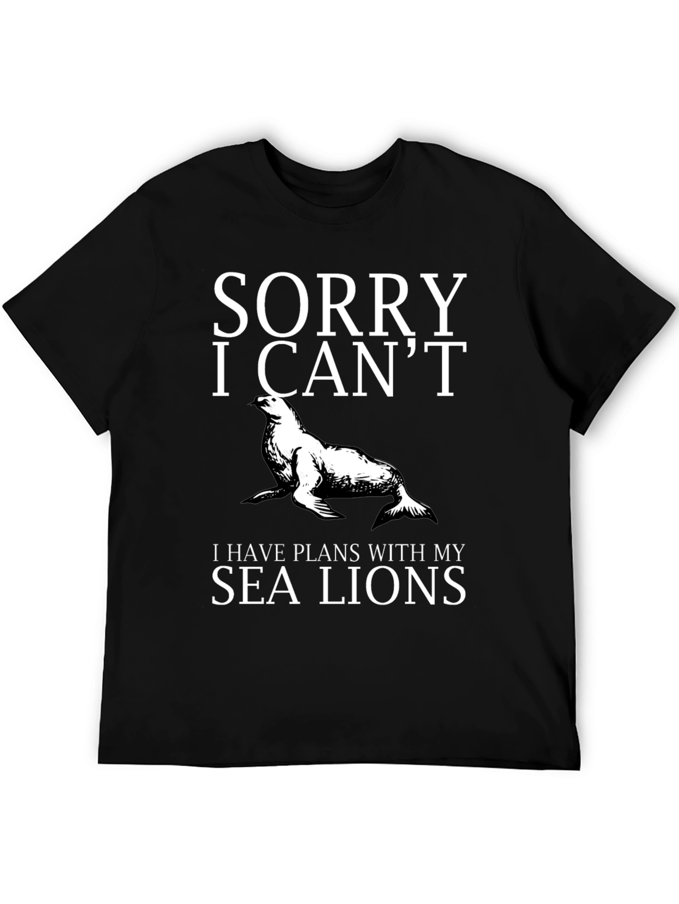 Funny Sea Lion Plans Graphic T-Shirt