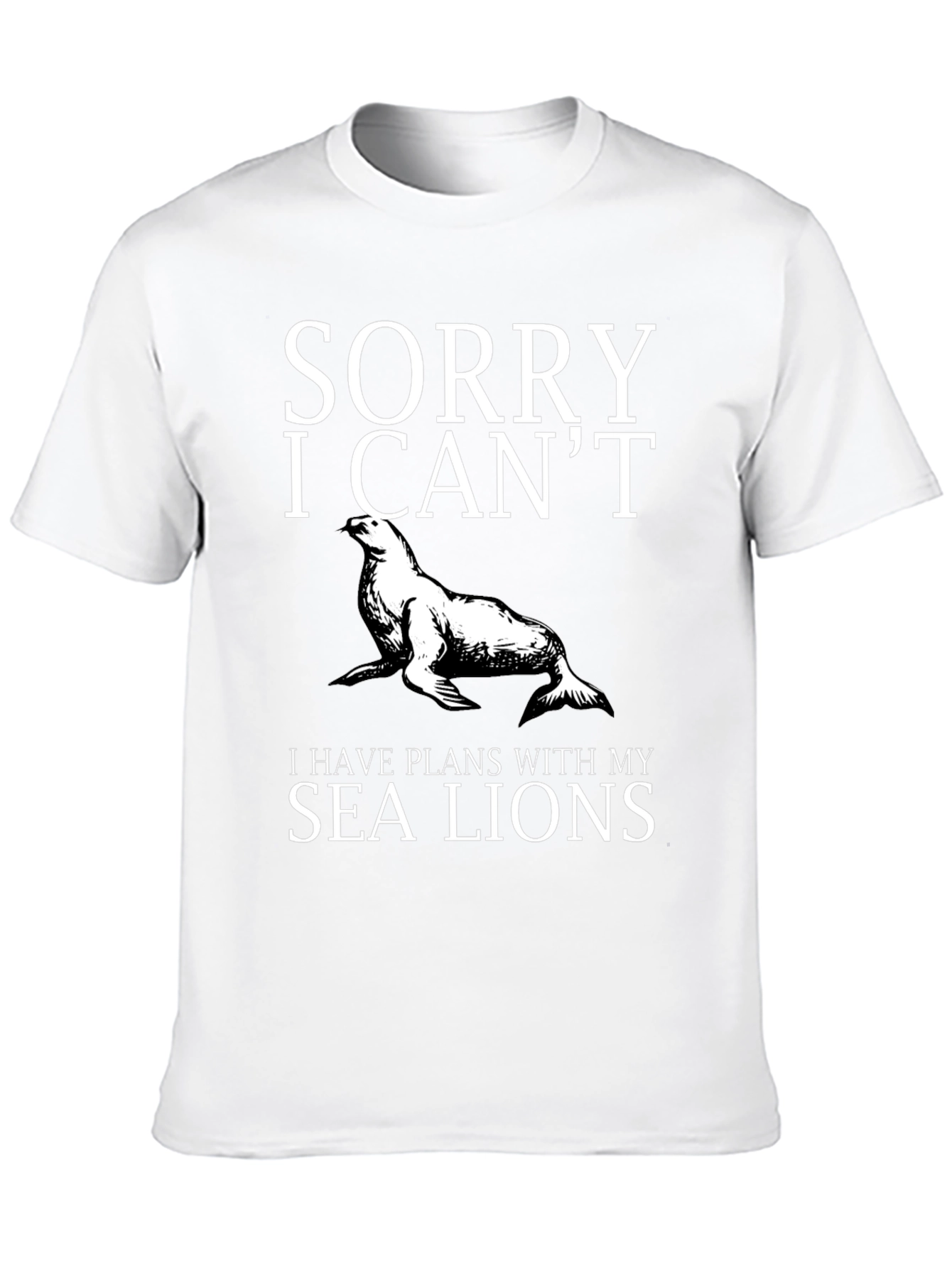 Funny Sea Lion Plans Graphic T-Shirt