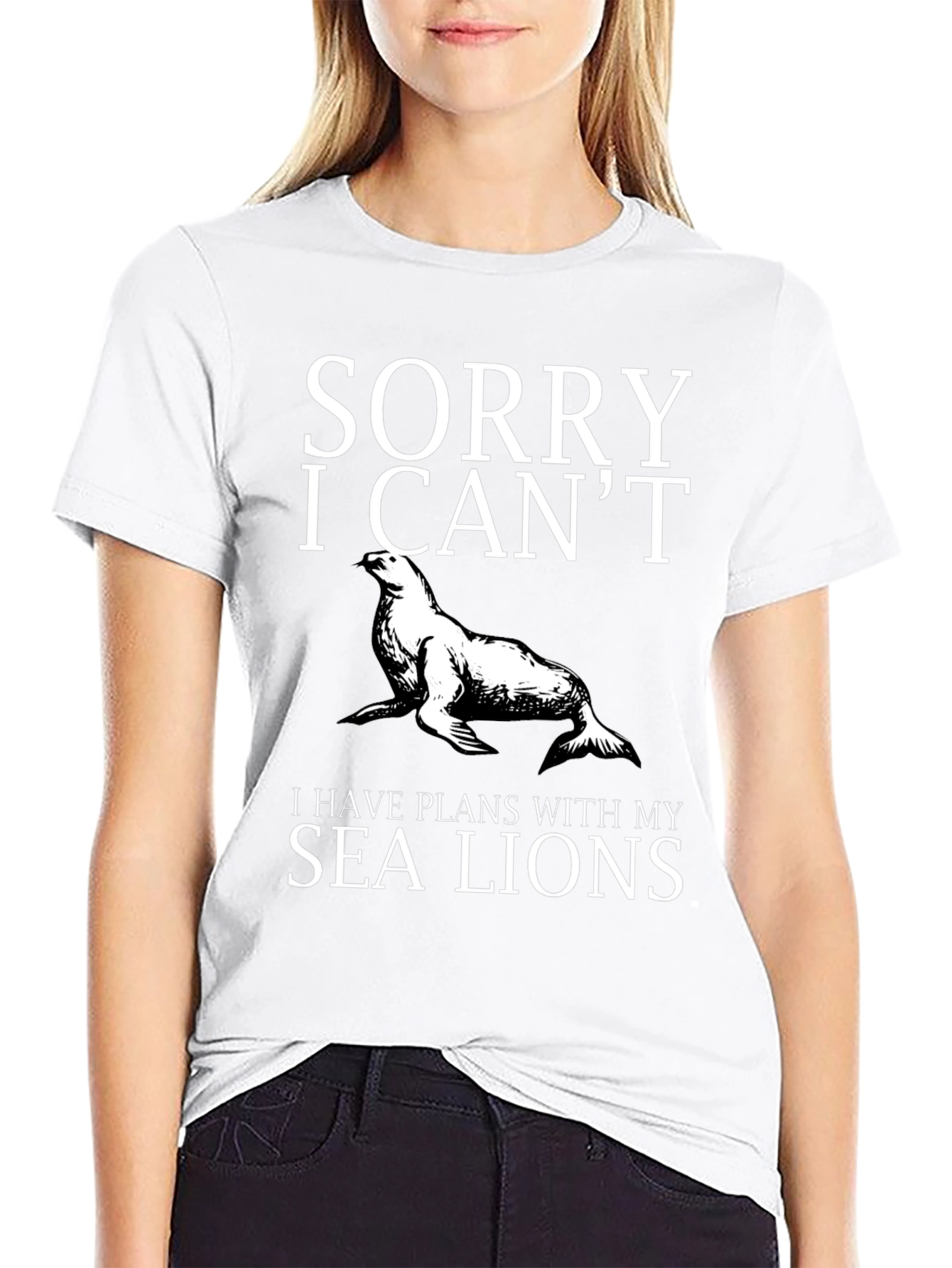 Funny Sea Lion Plans Graphic T-Shirt