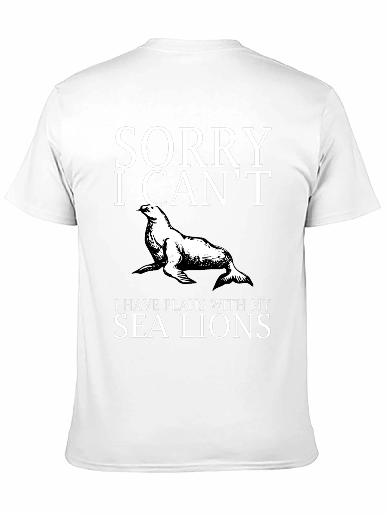 Funny Sea Lion Plans Graphic T-Shirt