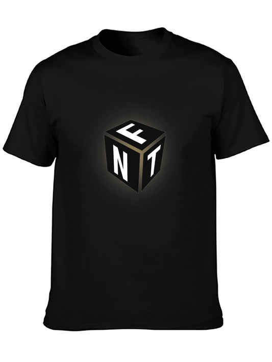 Cube Letter Graphic Black Tee
