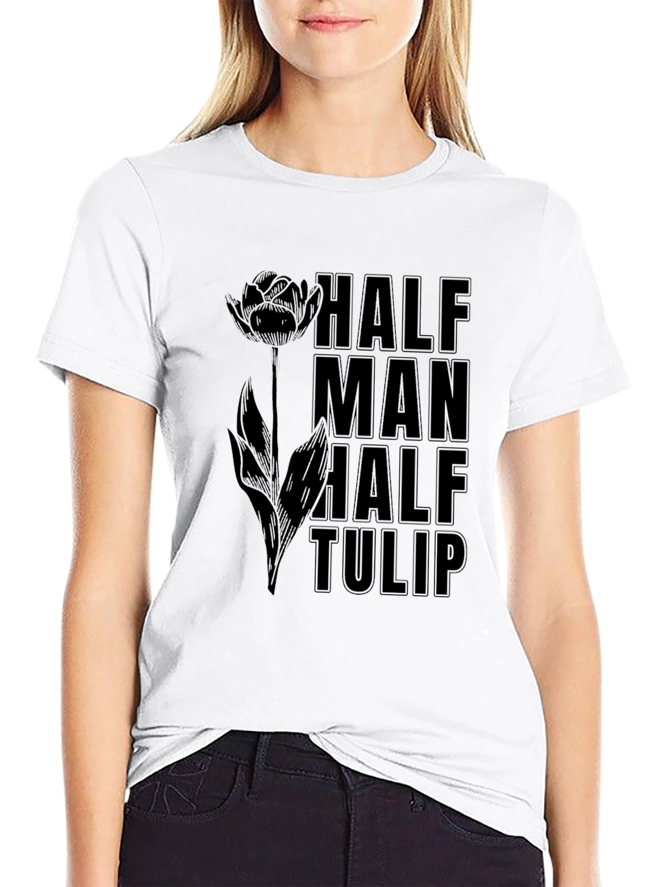 Half Man Half Tulip Graphic Tee