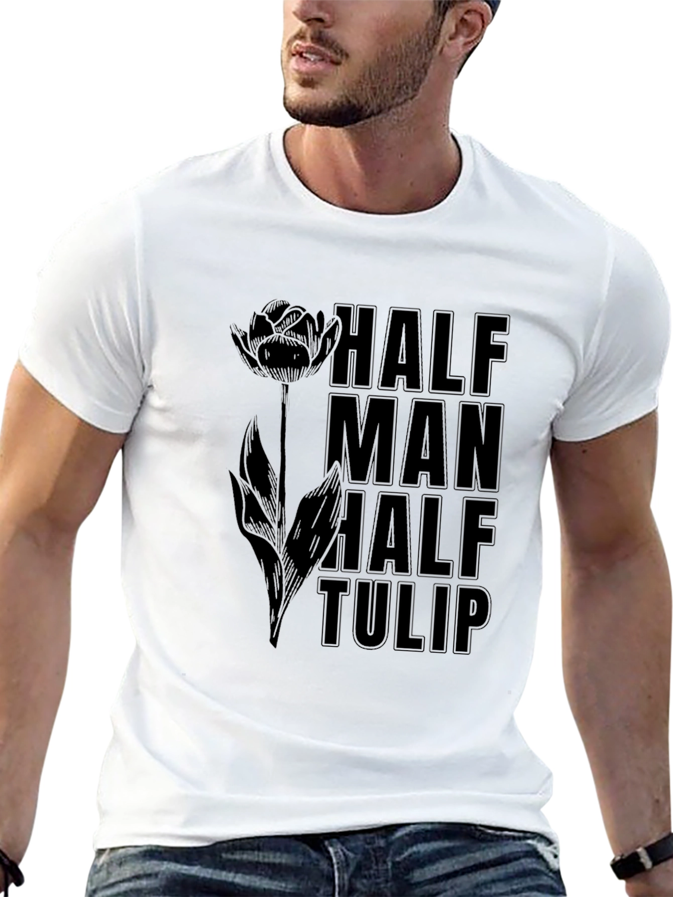 Half Man Half Tulip Graphic Tee