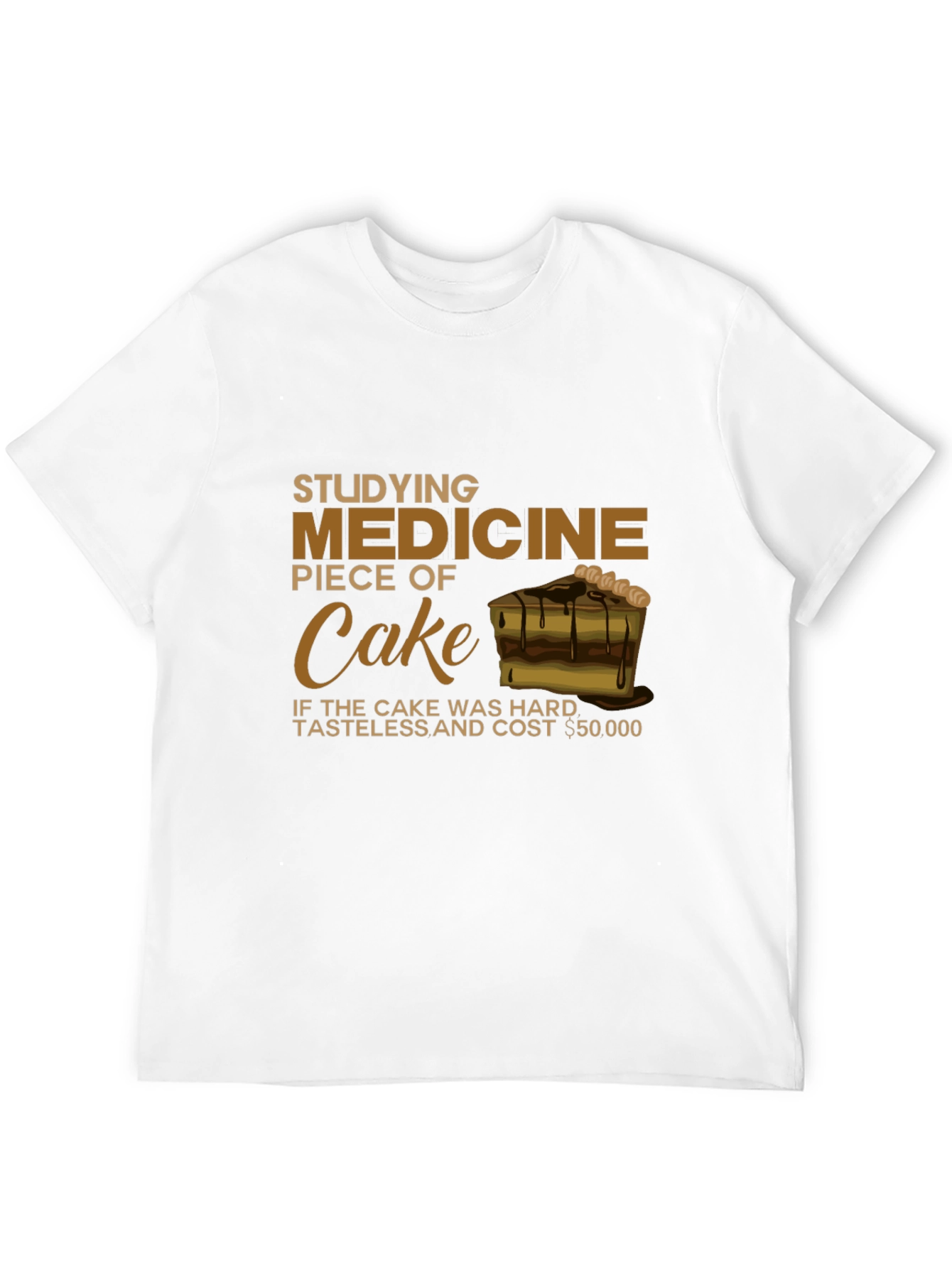Studying Medicine Piece of Cake Black T-Shirt