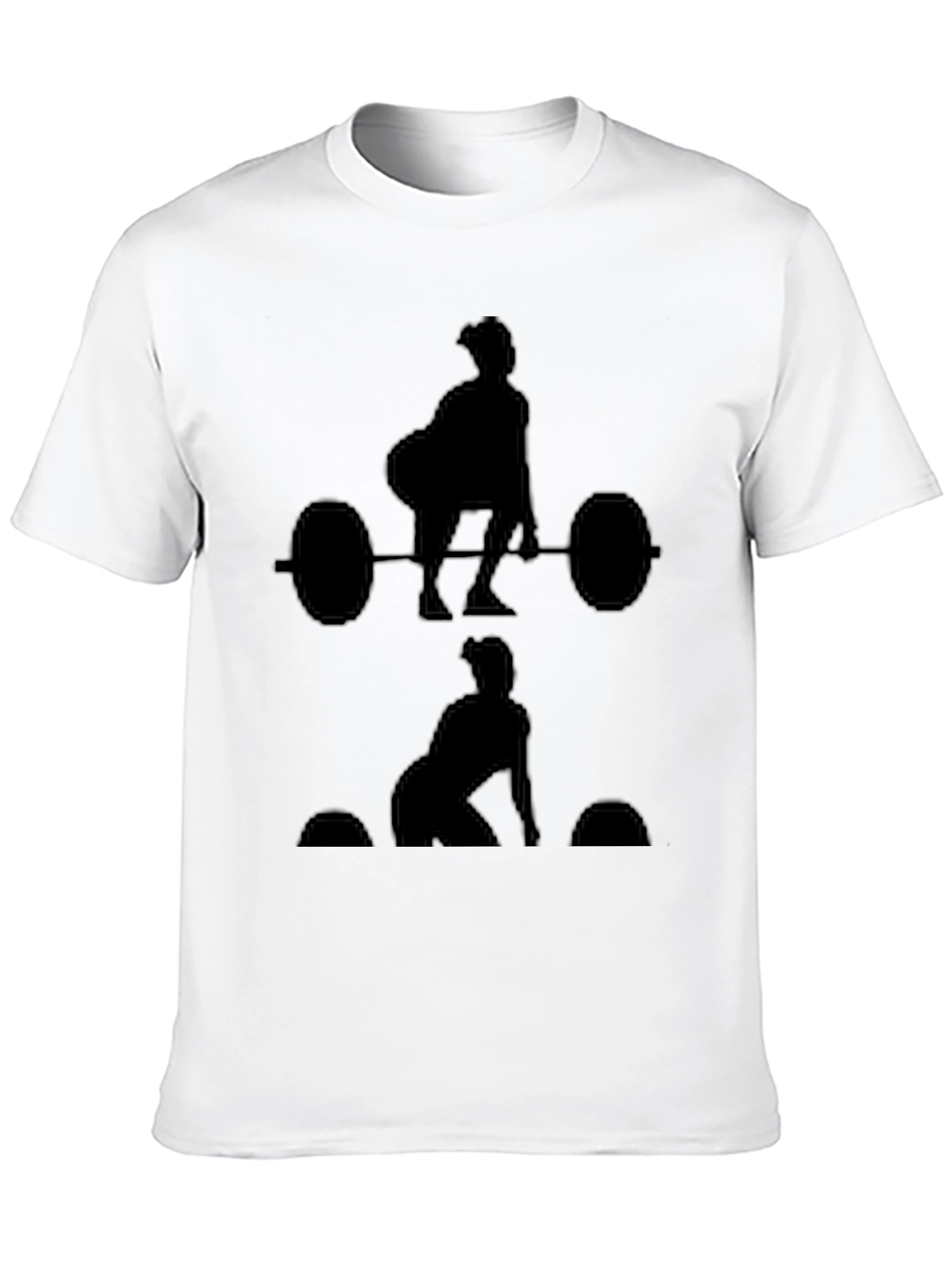 Weightlifting Silhouette Graphic Tee - Black