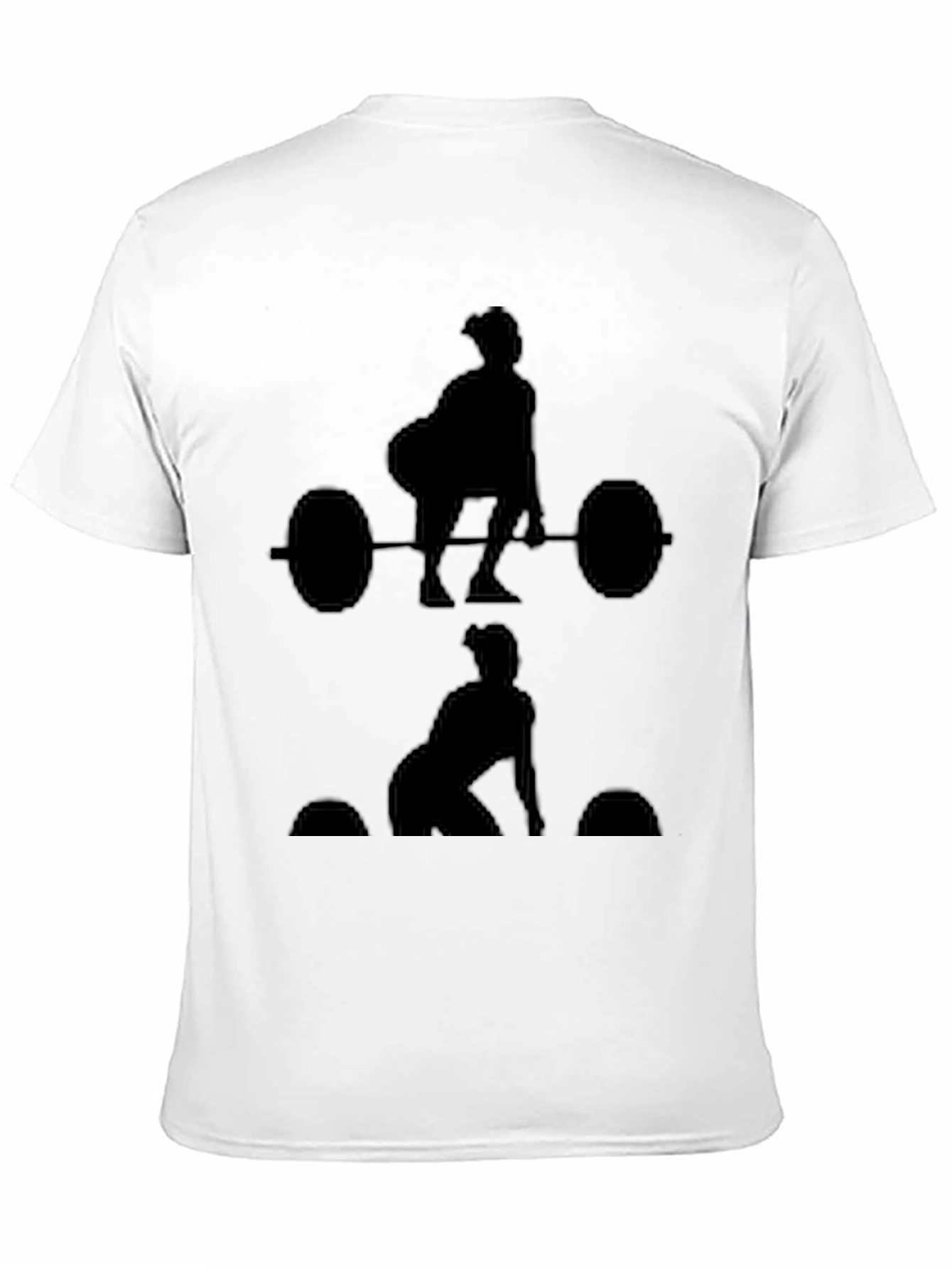 Weightlifting Silhouette Graphic Tee - Black