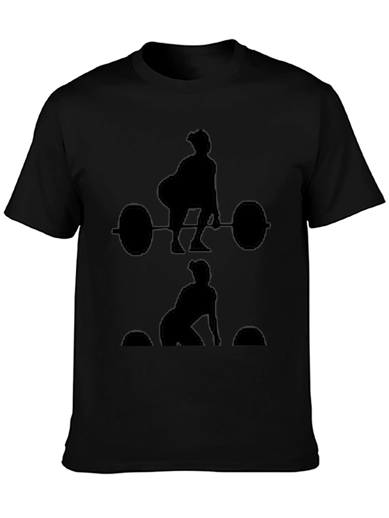 Weightlifting Silhouette Graphic Tee - Black