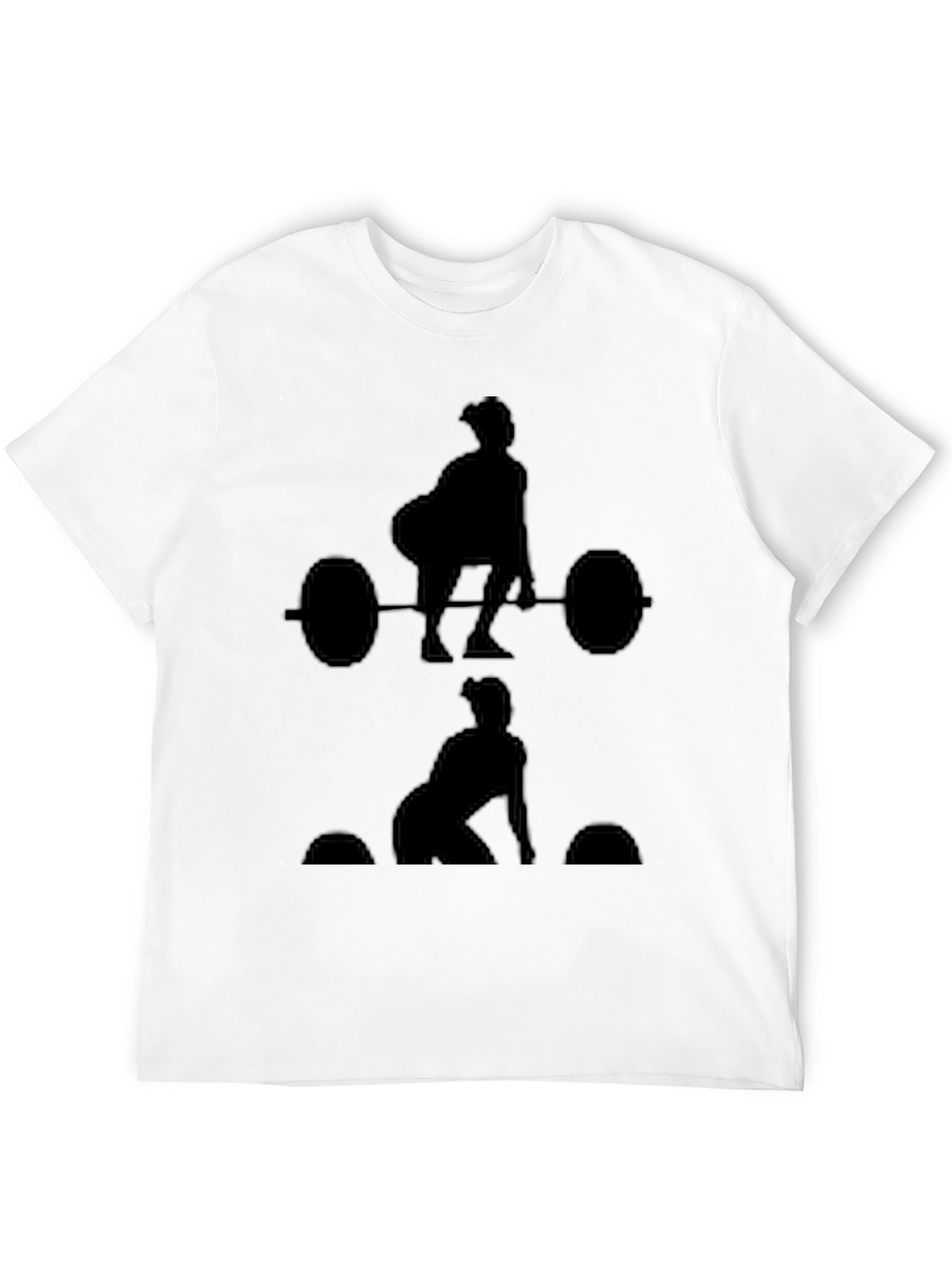 Weightlifting Silhouette Graphic Tee - Black
