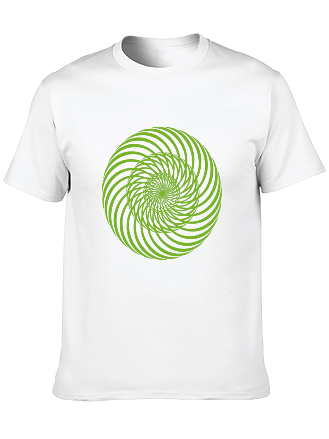 Hypnotic Swirl Graphic Tee - Black Cotton T-Shirt