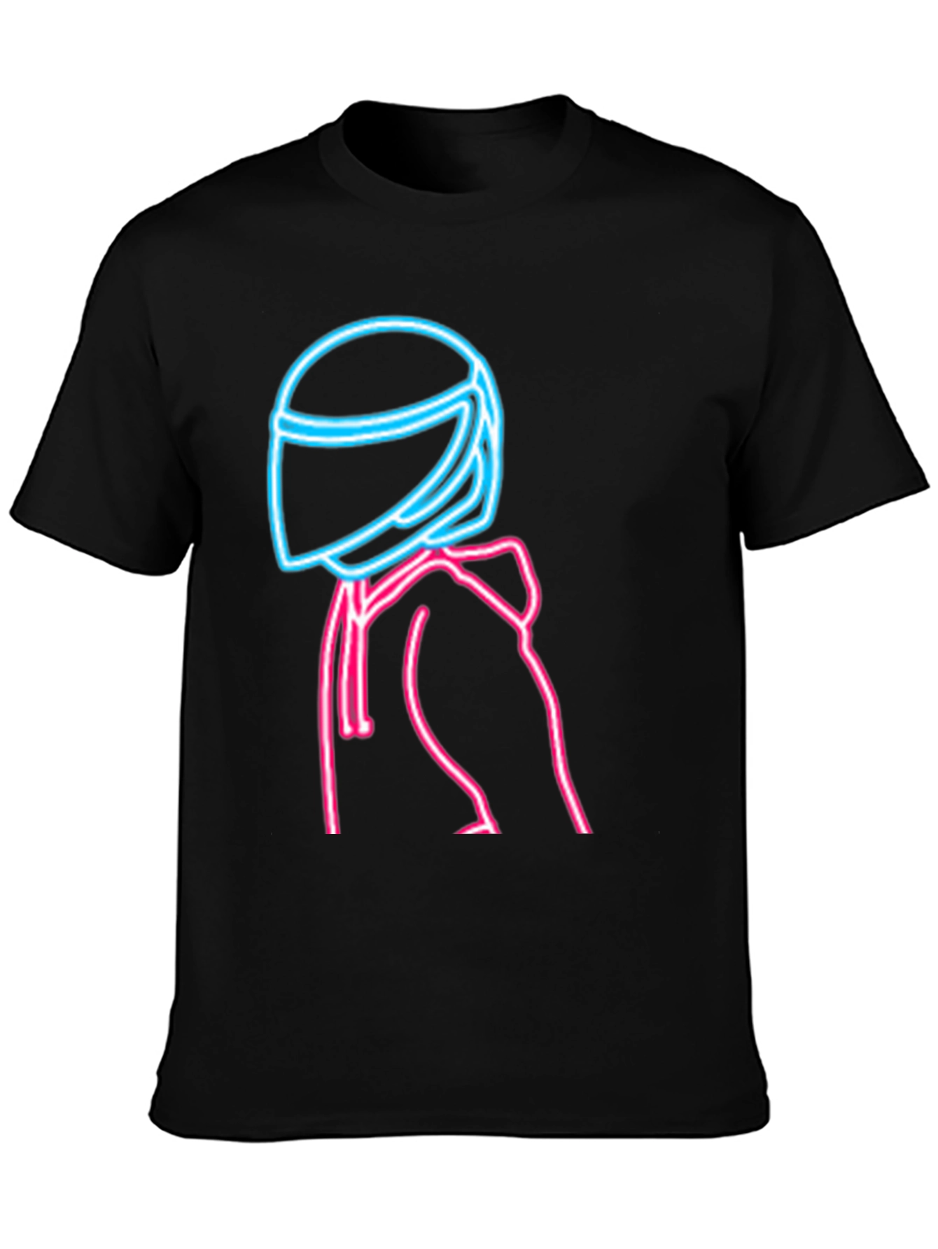 Neon Rider Graphic T-Shirt - Black