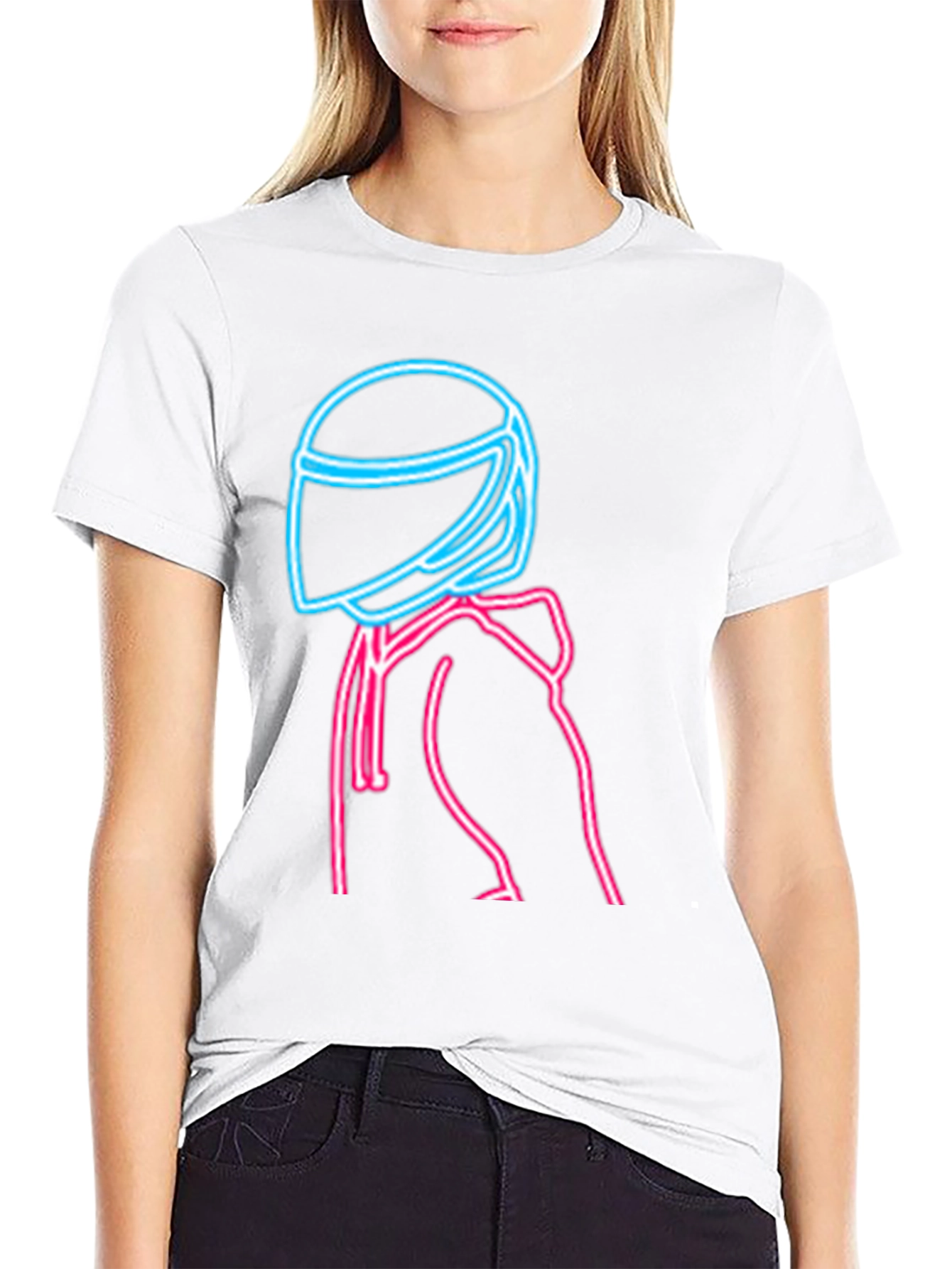 Neon Rider Graphic T-Shirt - Black