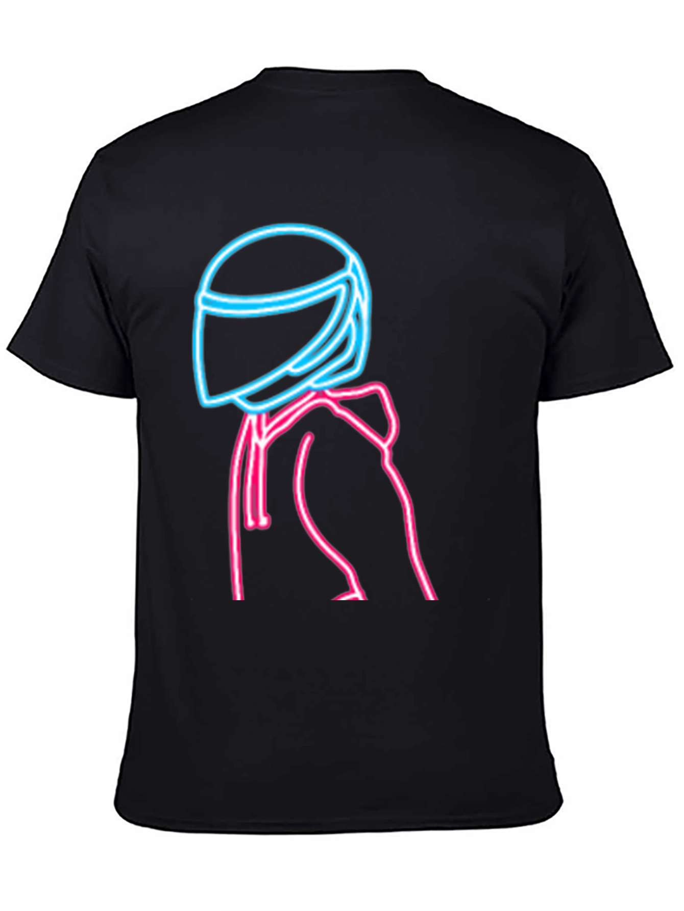 Neon Rider Graphic T-Shirt - Black