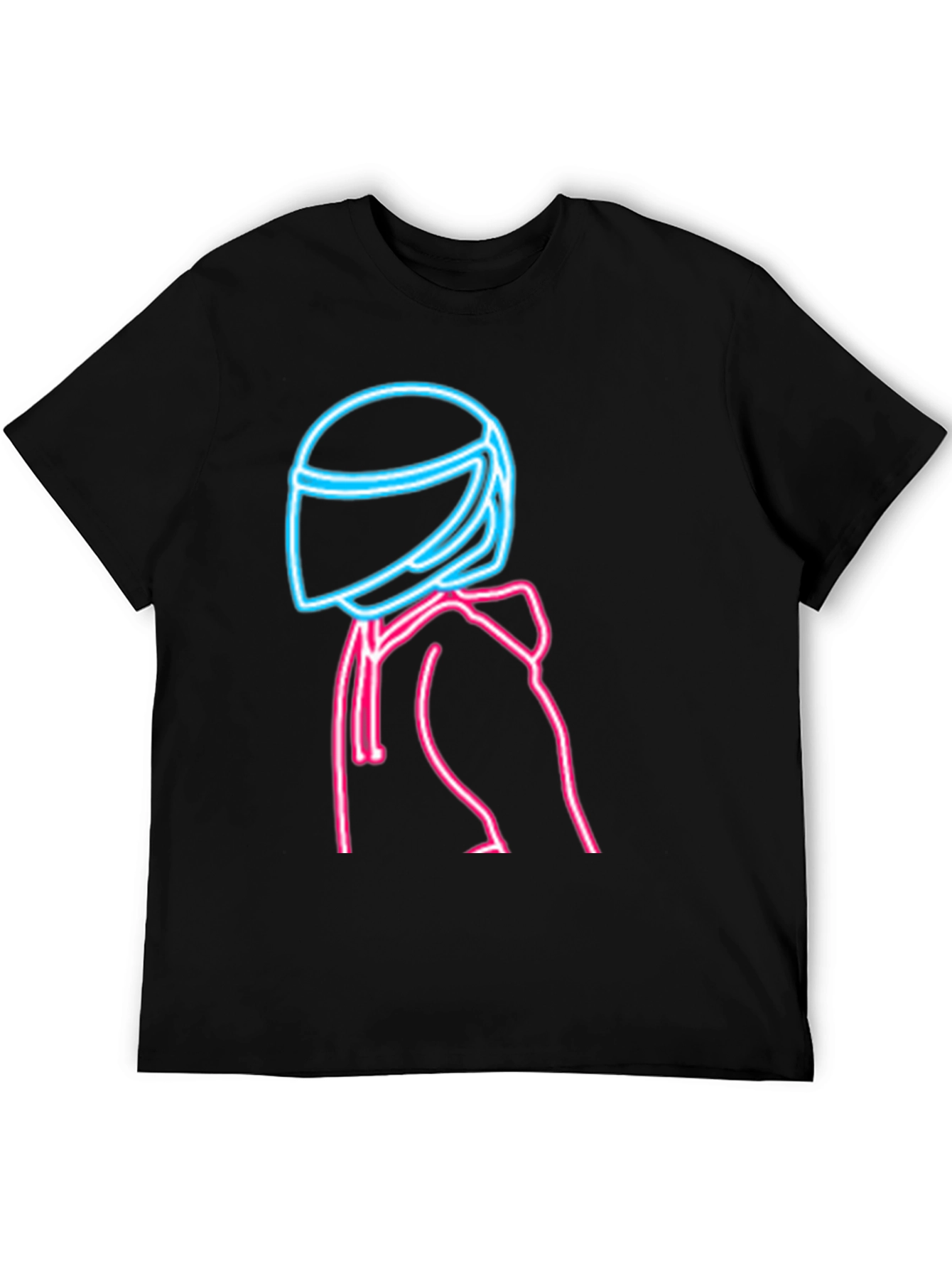 Neon Rider Graphic T-Shirt - Black
