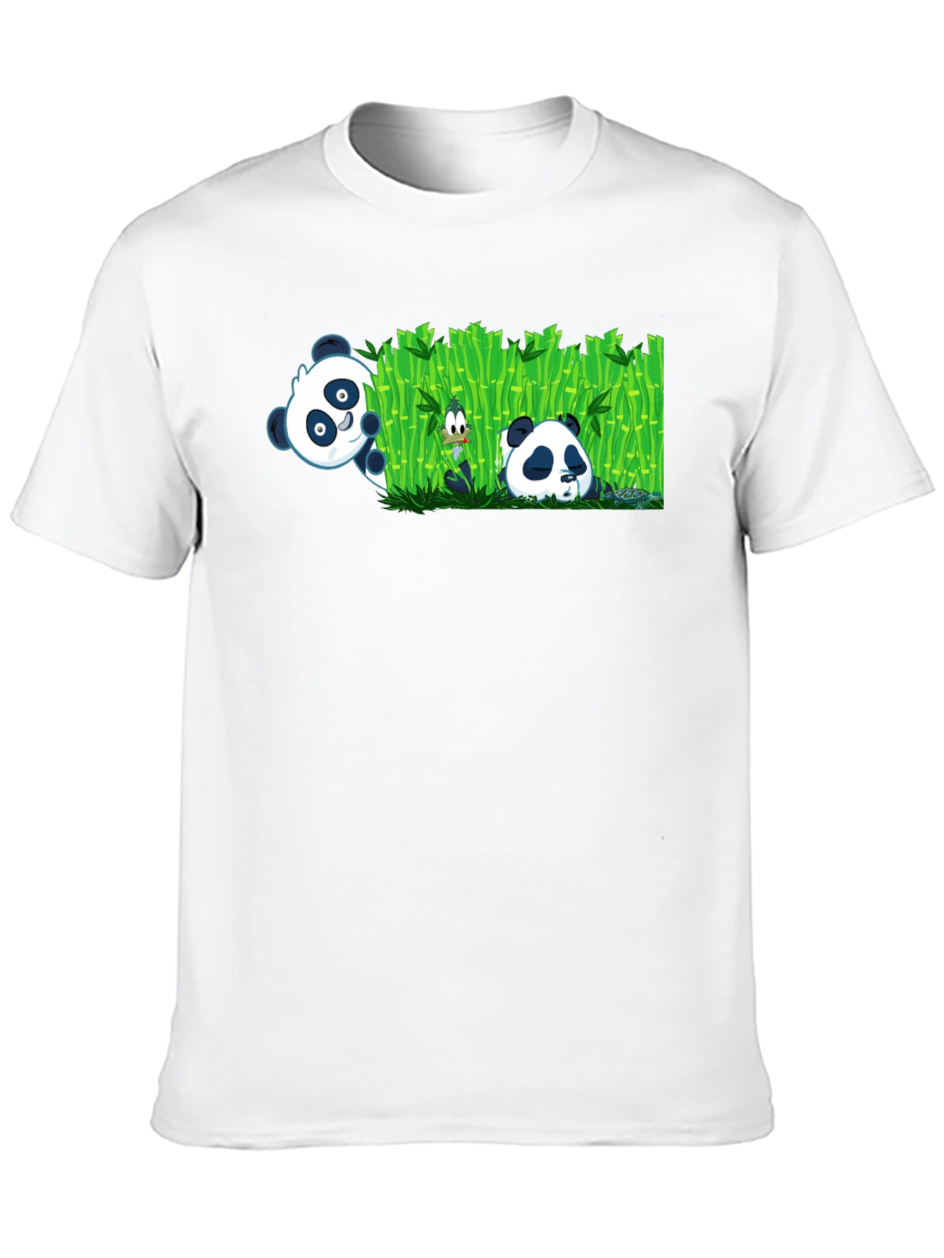Panda Peekaboo Black Graphic T-Shirt