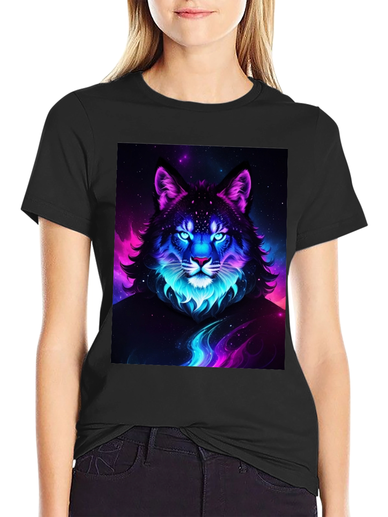 Mystic Galaxy Cat Graphic Tee