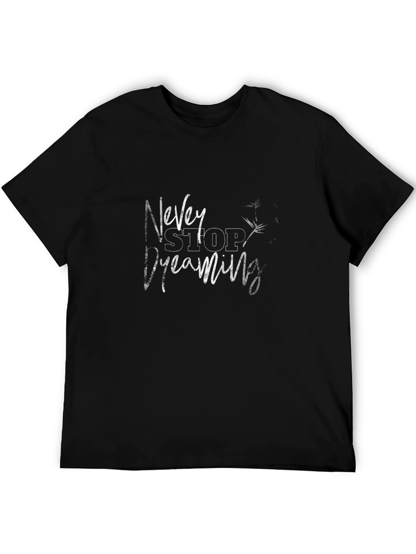 Never Stop Dreaming Black Graphic Tee