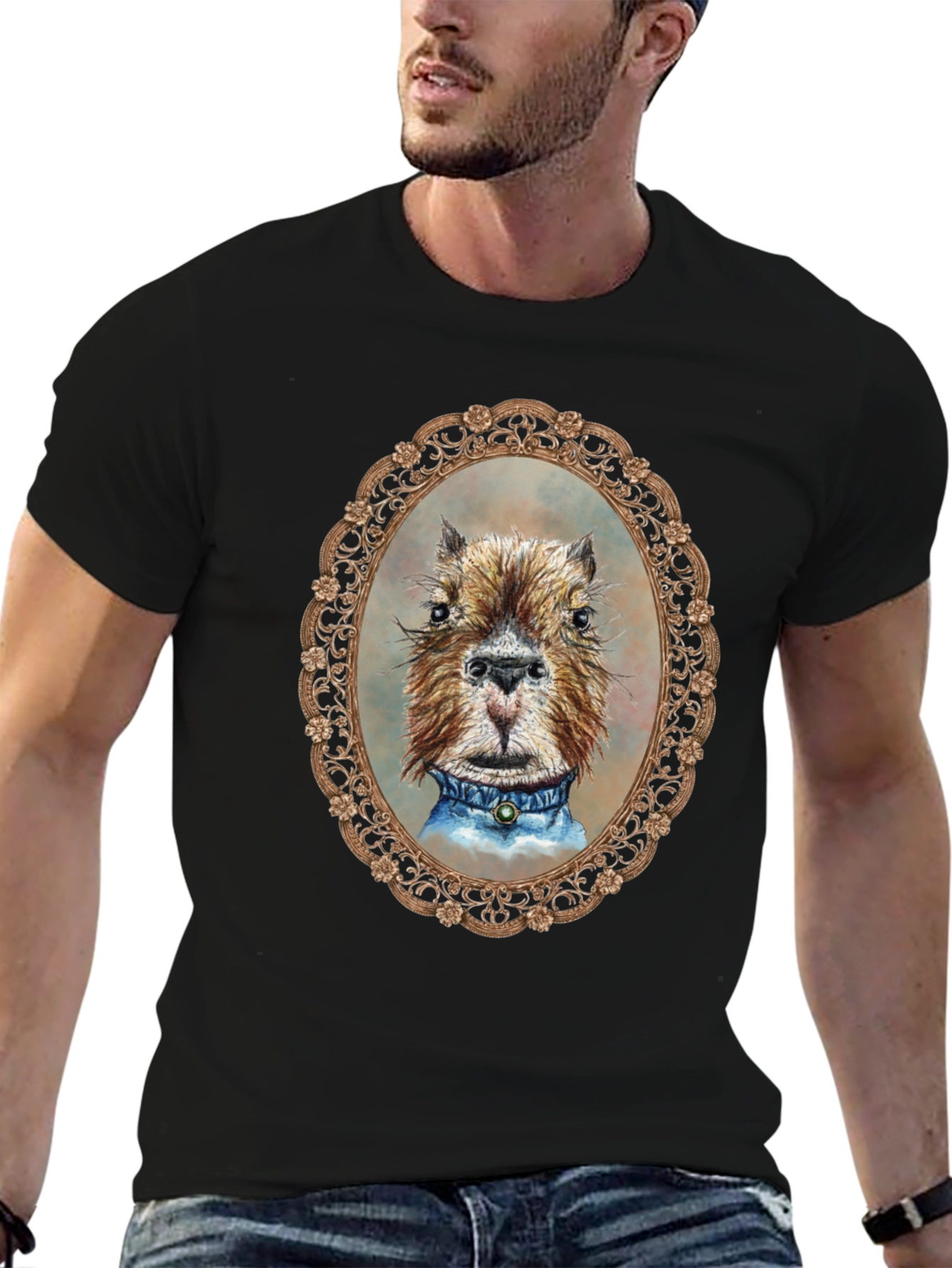 Capybara Portrait T-Shirt - Unique Animal Tee