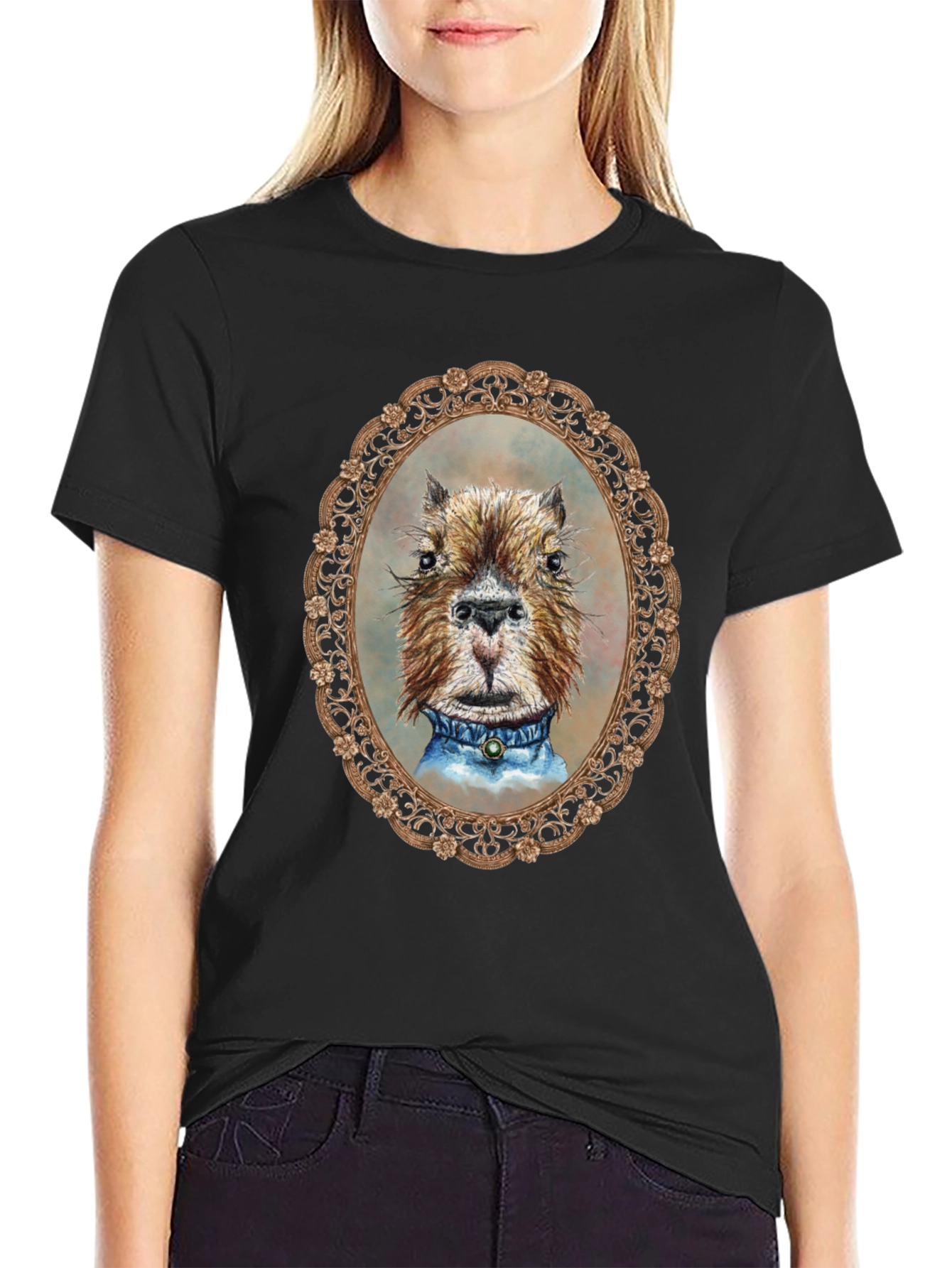 Capybara Portrait T-Shirt - Unique Animal Tee