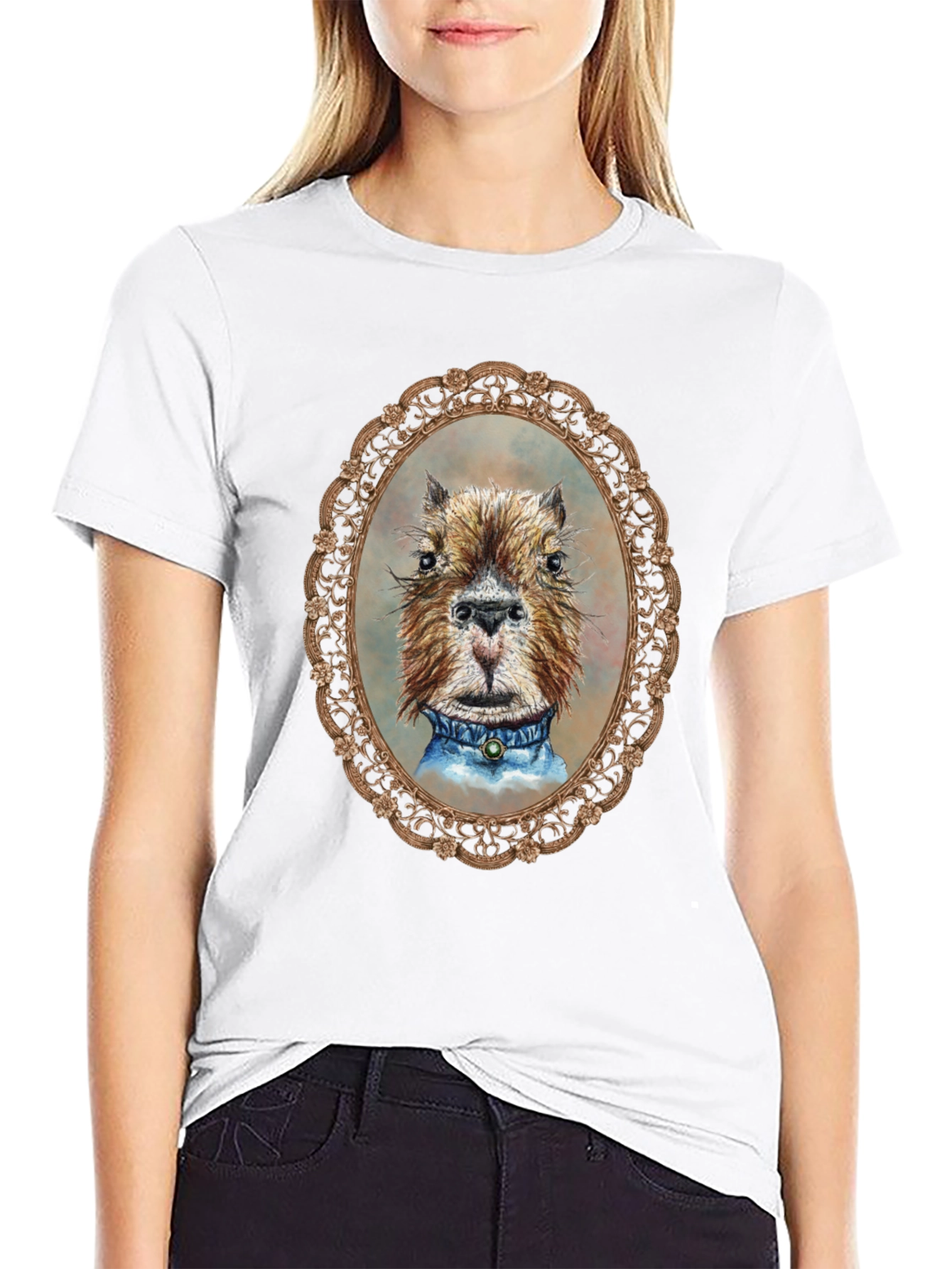 Capybara Portrait T-Shirt - Unique Animal Tee