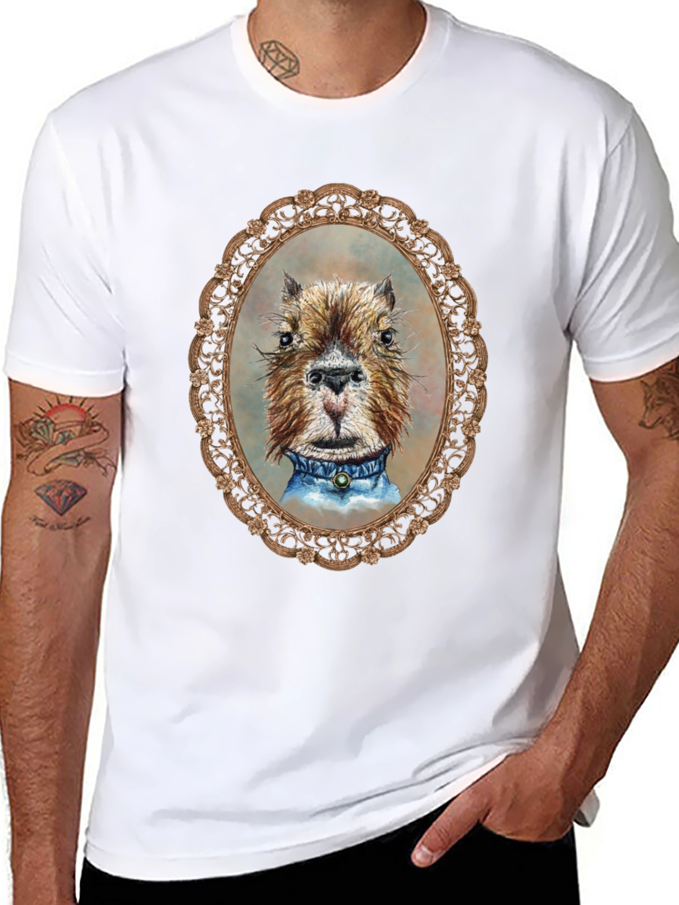 Capybara Portrait T-Shirt - Unique Animal Tee