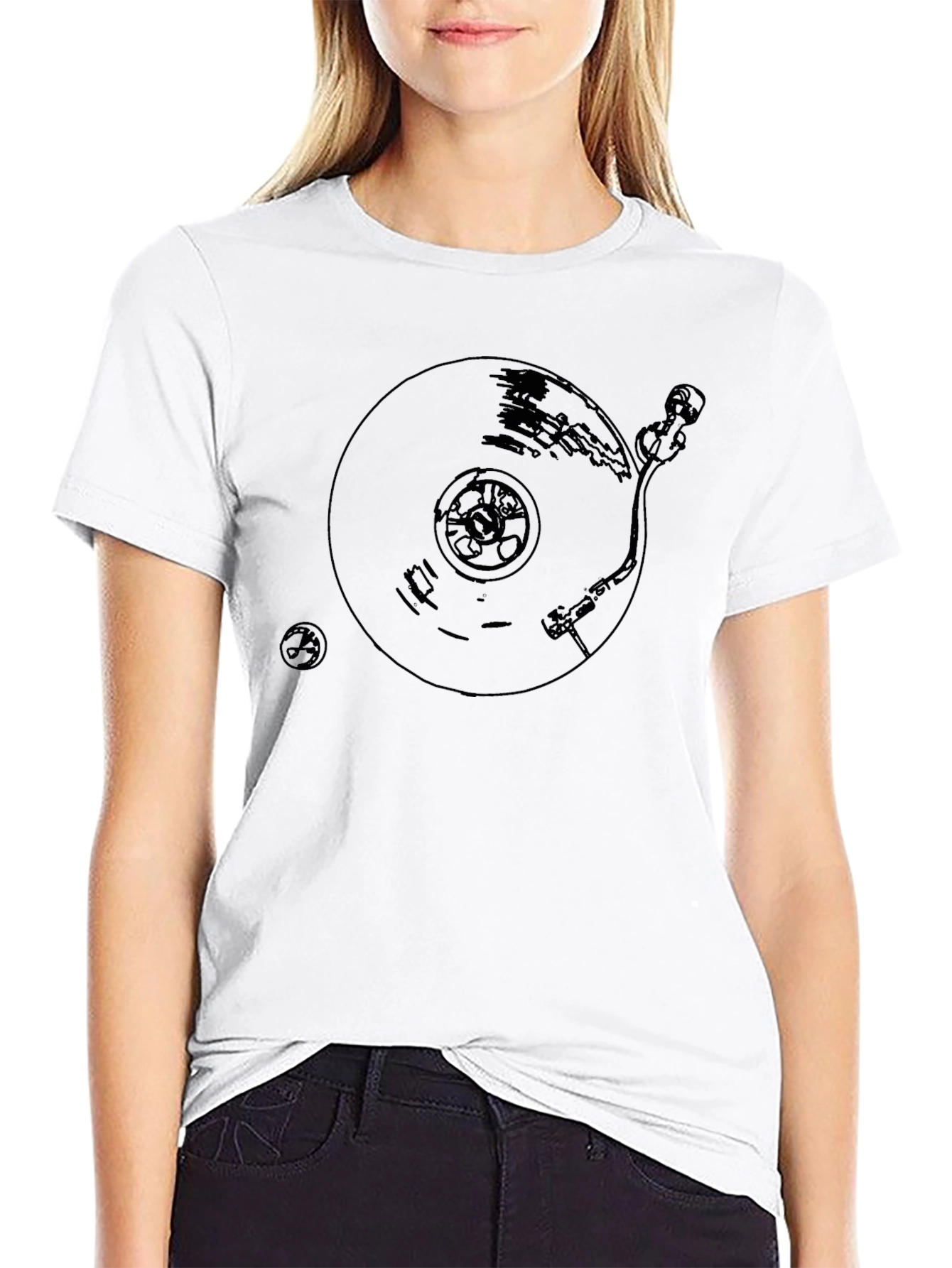 Turntable Graphic Tee - DJ Music Lover T-Shirt