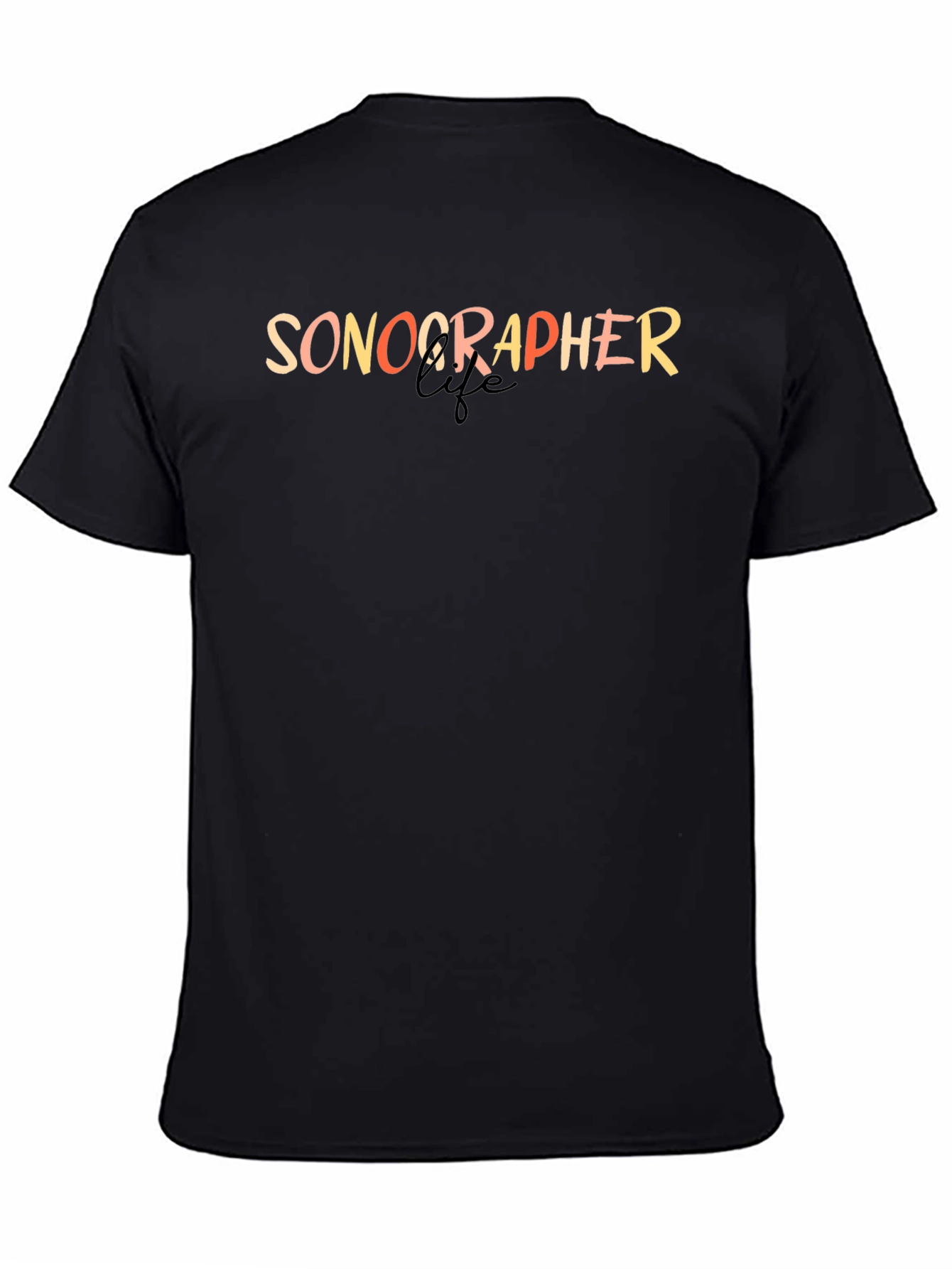 Sonographer Life Black Graphic Tee
