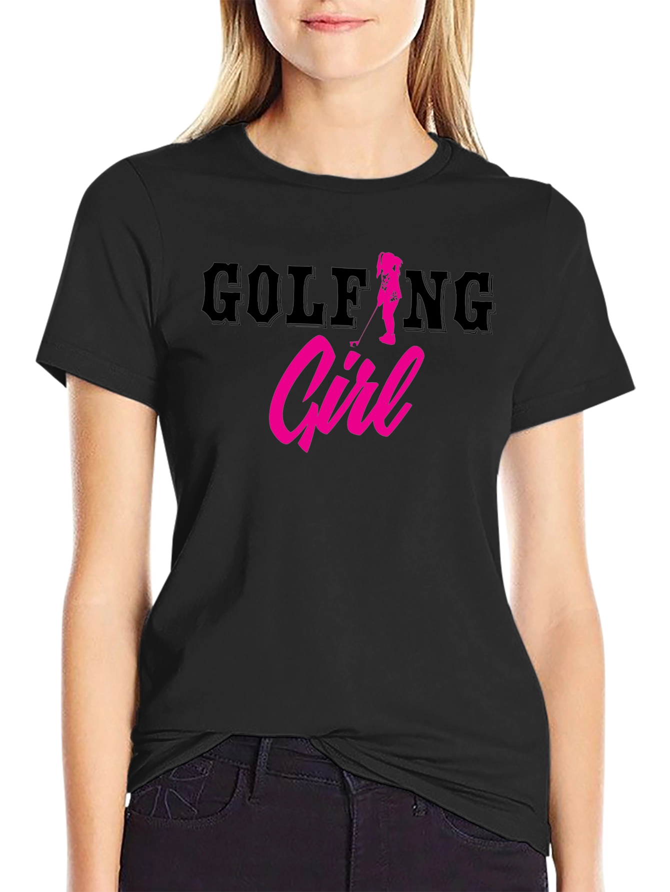 Golfing Girl Tee - Trendy Womens Golf T-Shirt
