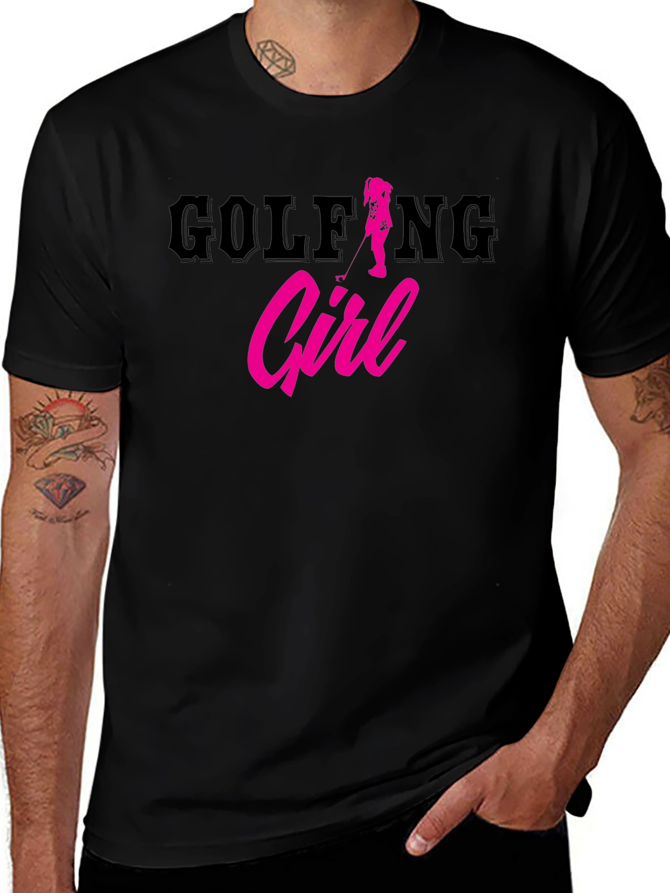 Golfing Girl Tee - Trendy Womens Golf T-Shirt