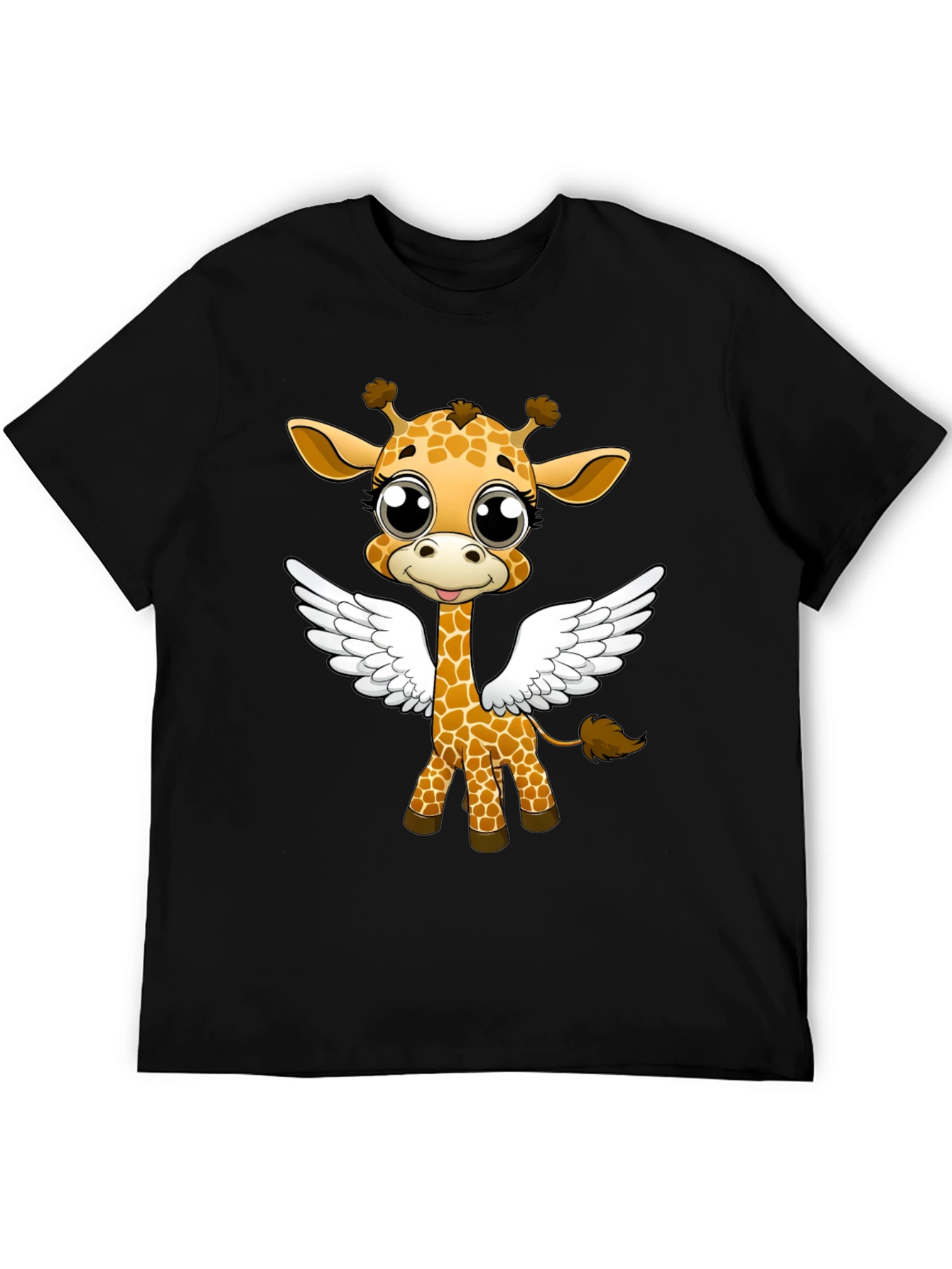 Giraffe Angel Wings Graphic T-Shirt