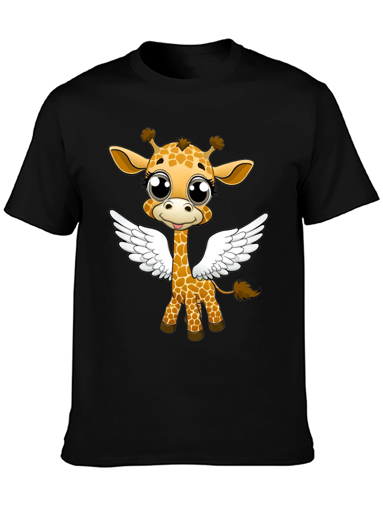 Giraffe Angel Wings Graphic T-Shirt