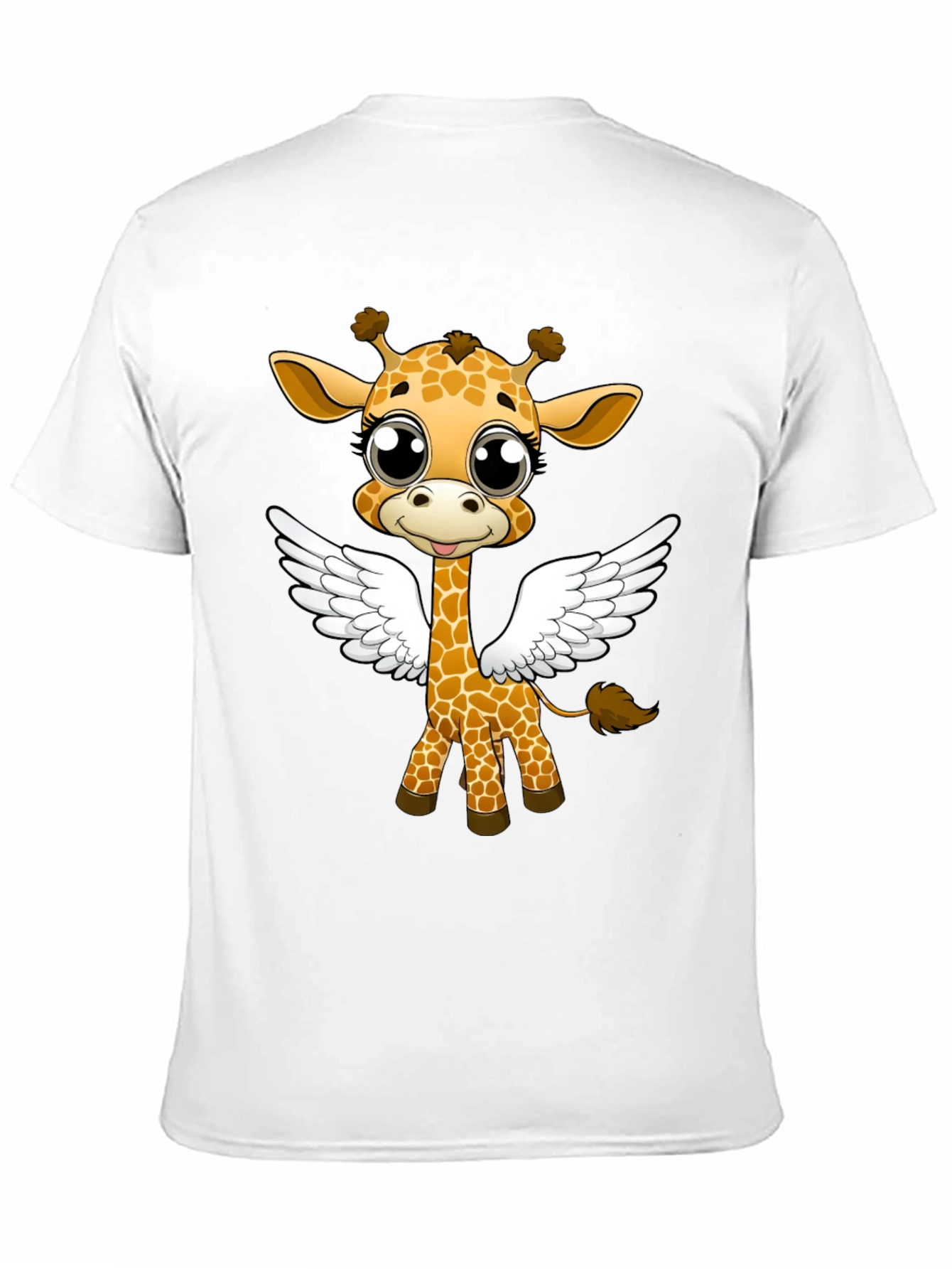 Giraffe Angel Wings Graphic T-Shirt