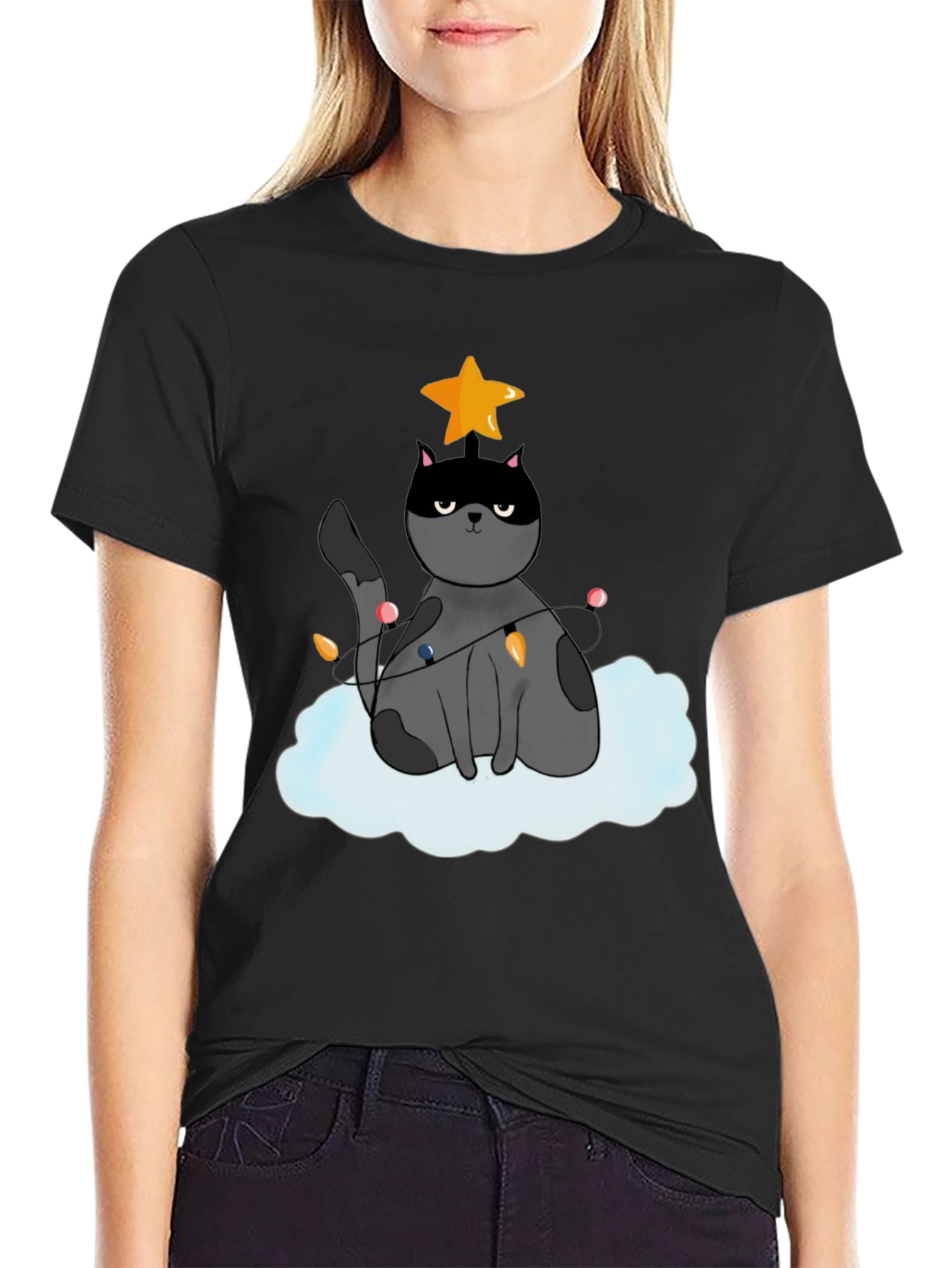 Festive Cat Christmas T-Shirt