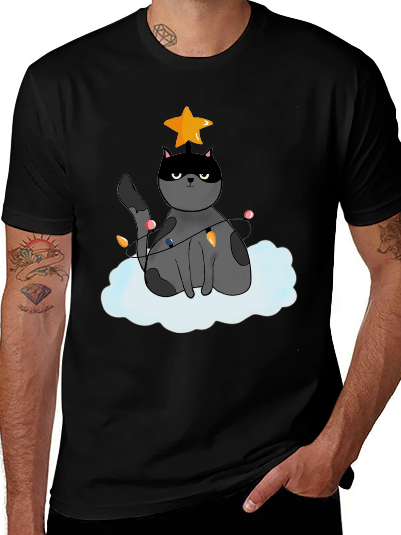 Festive Cat Christmas T-Shirt