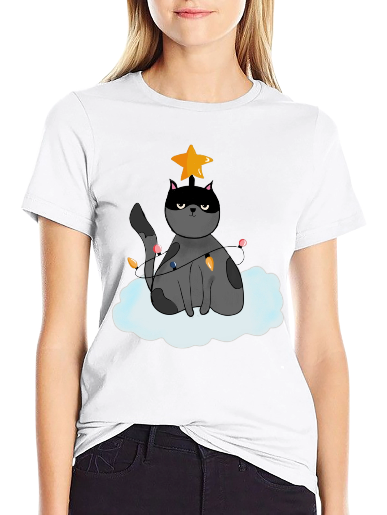 Festive Cat Christmas T-Shirt