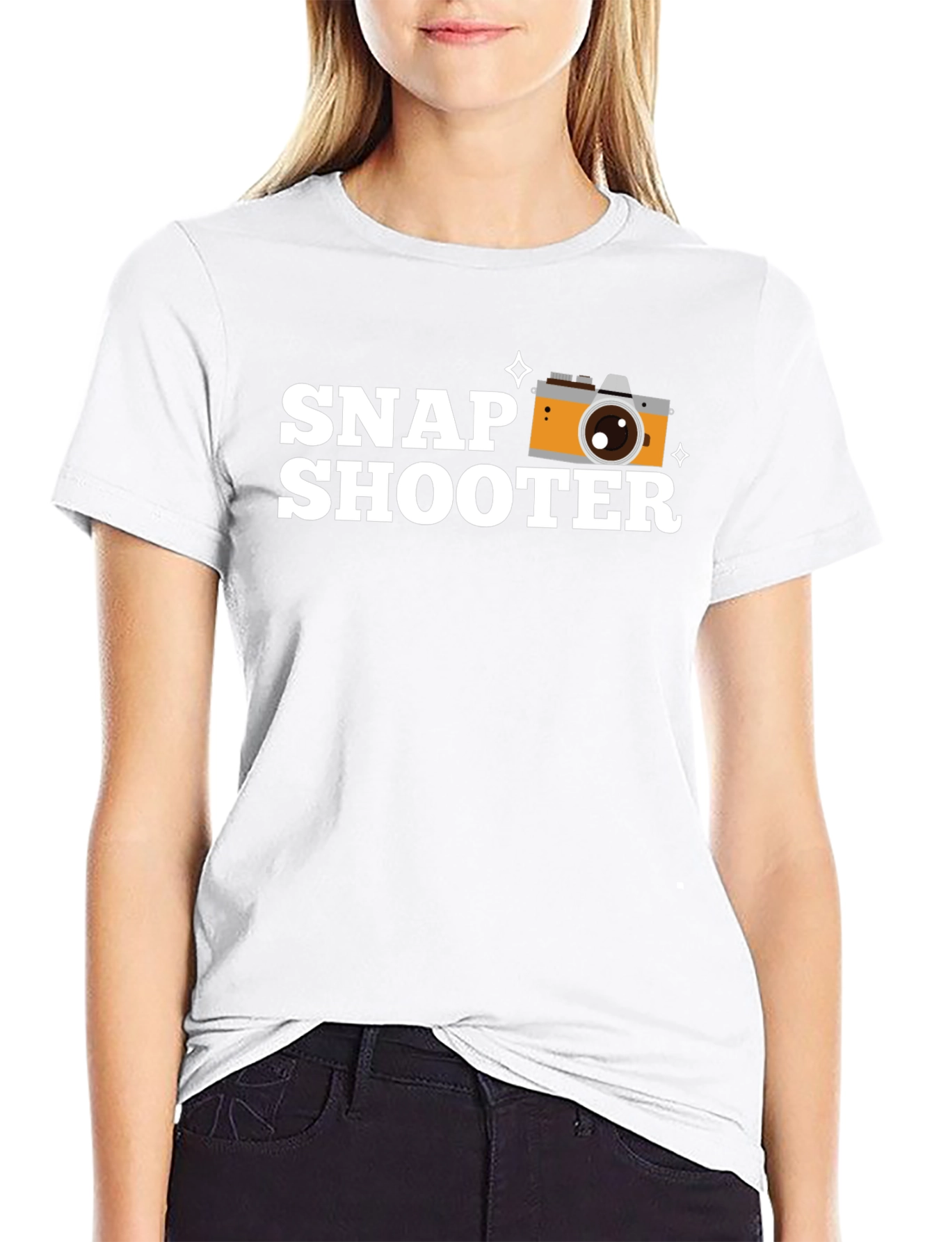 Snap Shooter Black Graphic T-Shirt
