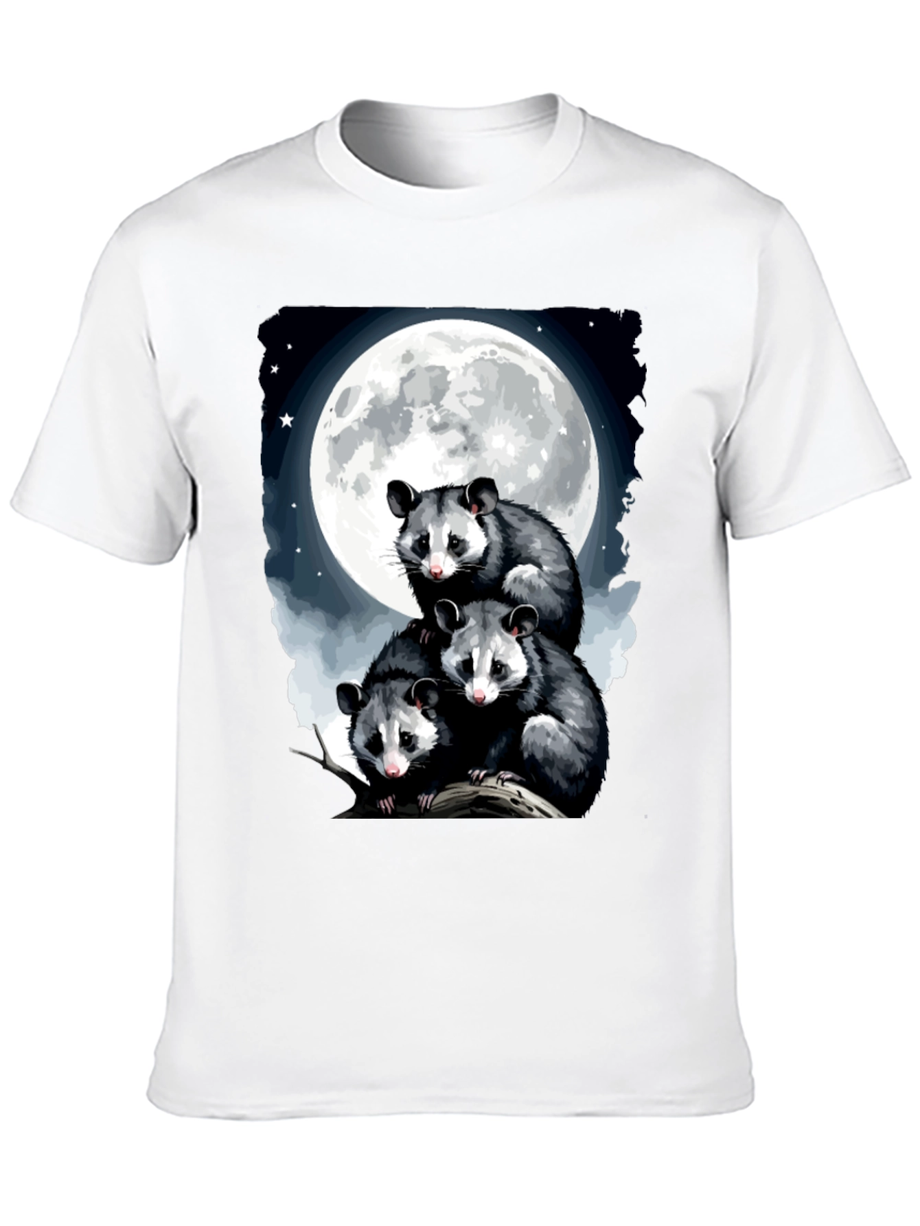 Opossum Moon Graphic Tee | Mens Black T-Shirt