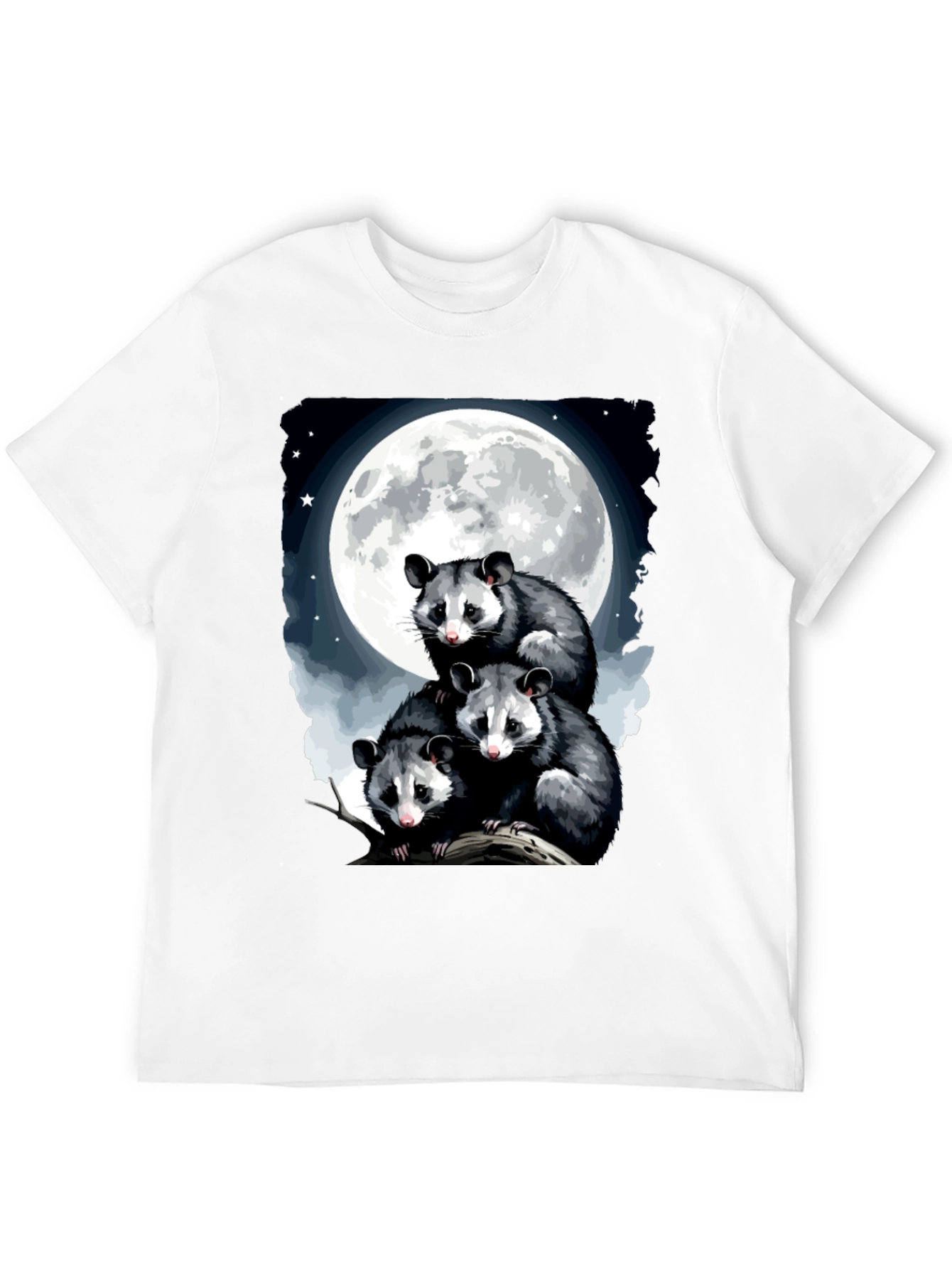 Opossum Moon Graphic Tee | Mens Black T-Shirt