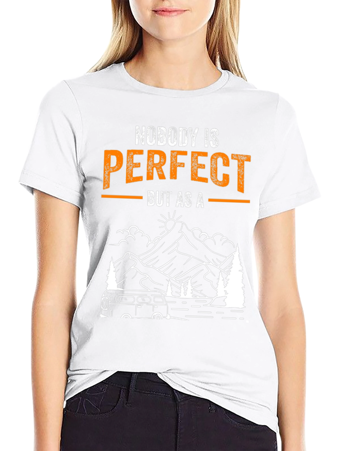 Camper Van Graphic Tee - Nobody is Perfect